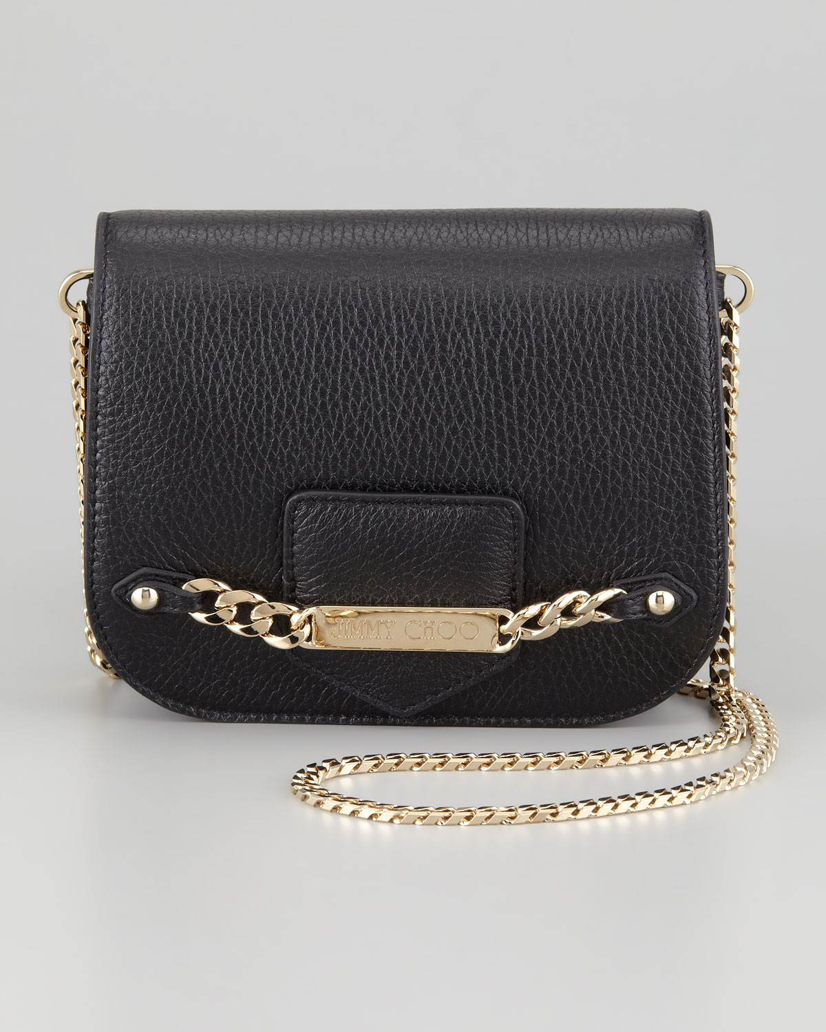 Jimmy Choo Shadow Metallic Crossbody Bag in Black Lyst