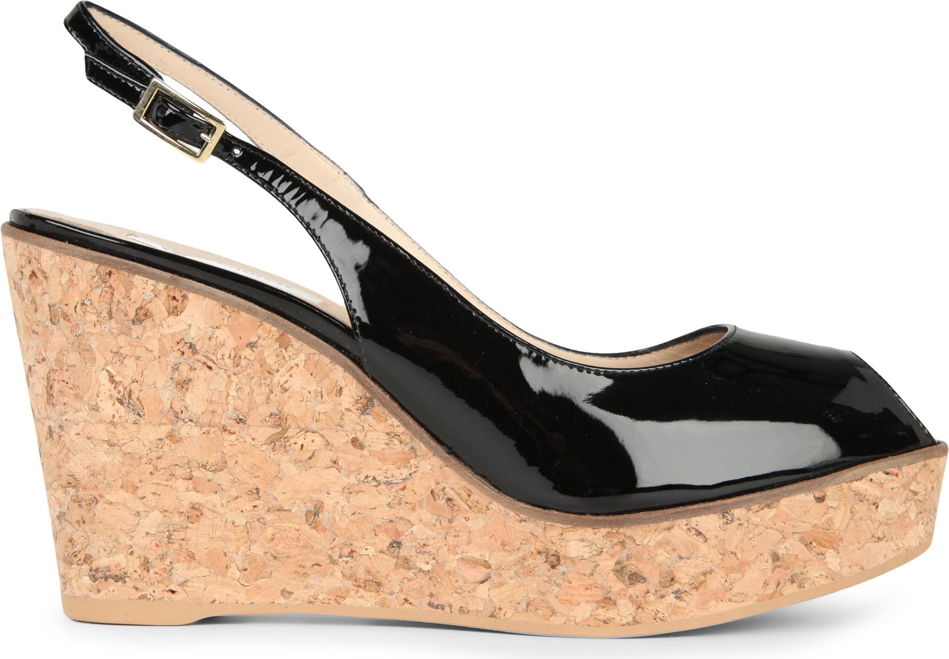 wedge peep toe slingback