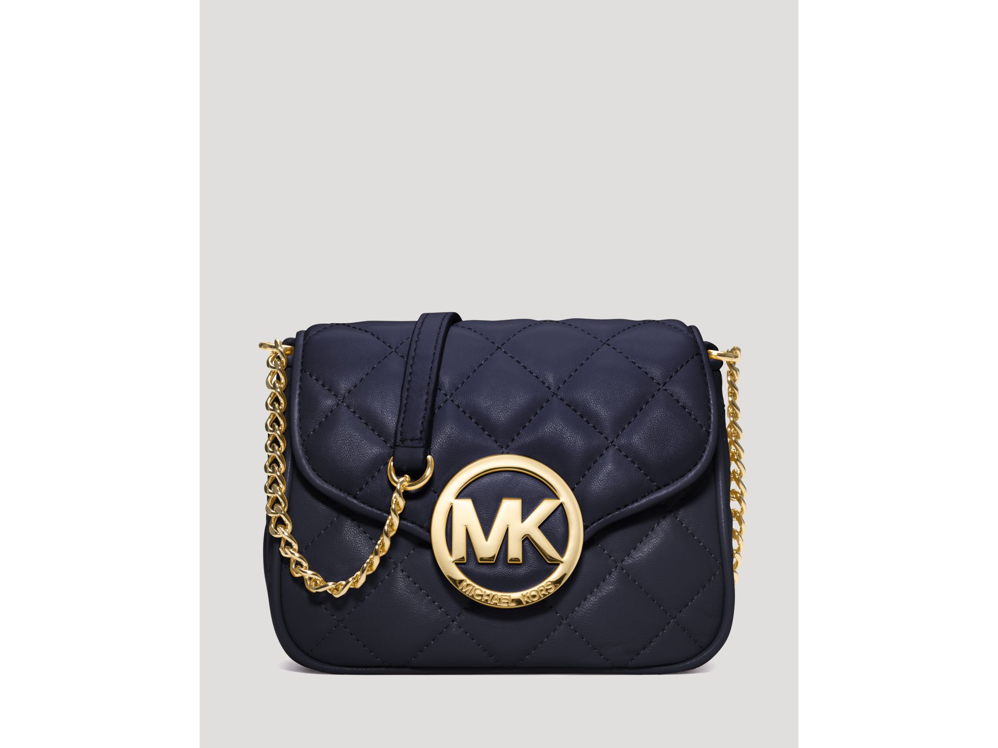 MICHAEL Michael Kors Crossbody Fulton Quilted Small in Navy (Blue) - Lyst