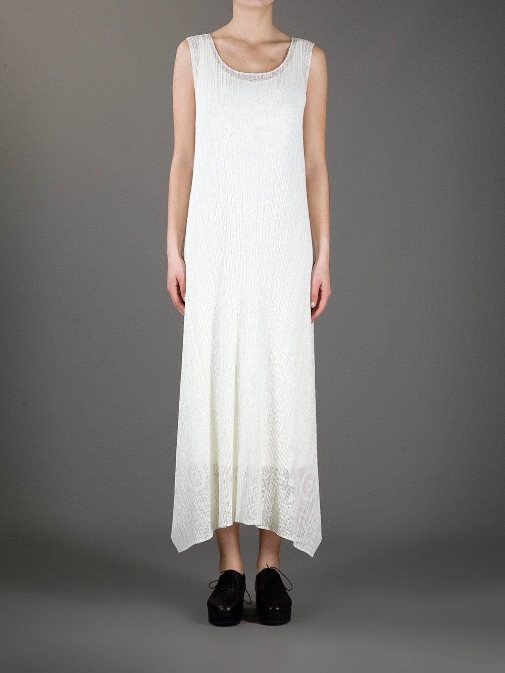 issey miyake white dress