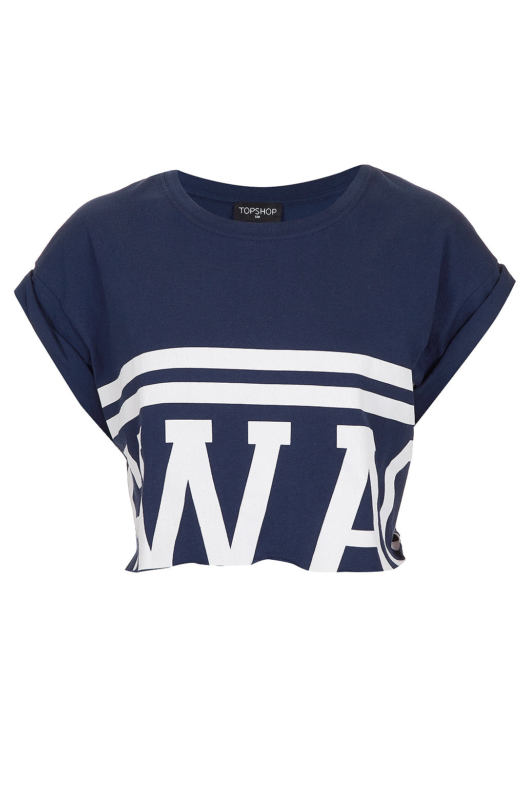 Lyst Swag Crop Tee in Blue