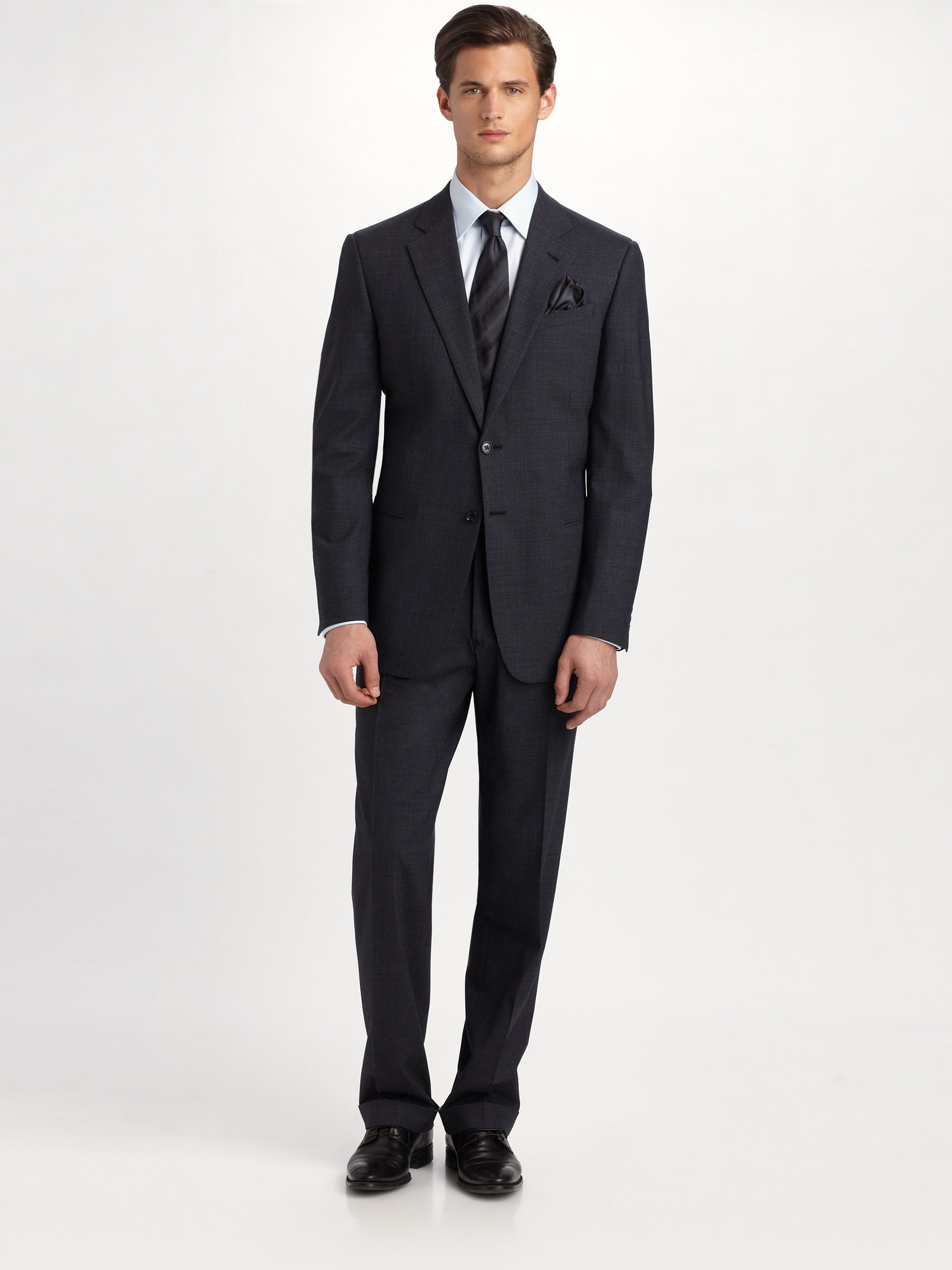 giorgio armani navy blue suit