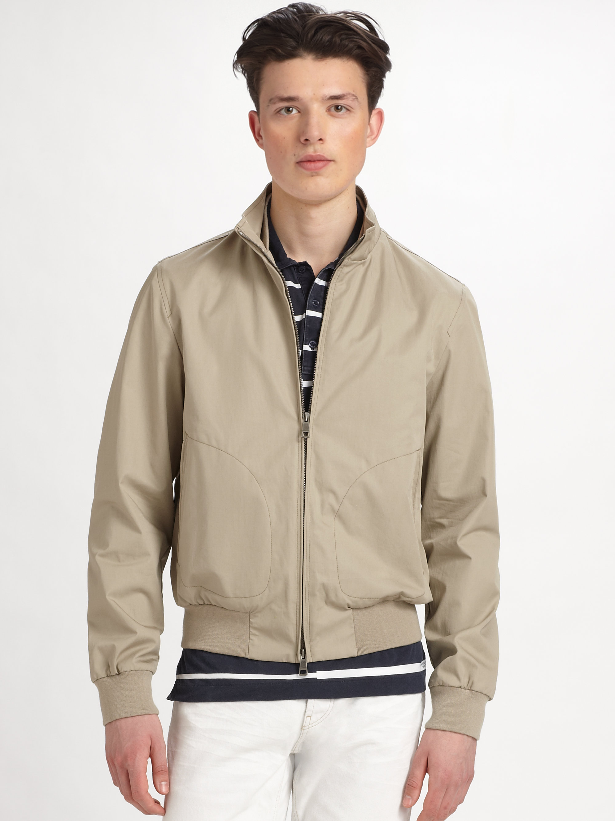 Burberry Brit Lightweight Rain Jacket in Taupe (Gray) for Men - Lyst