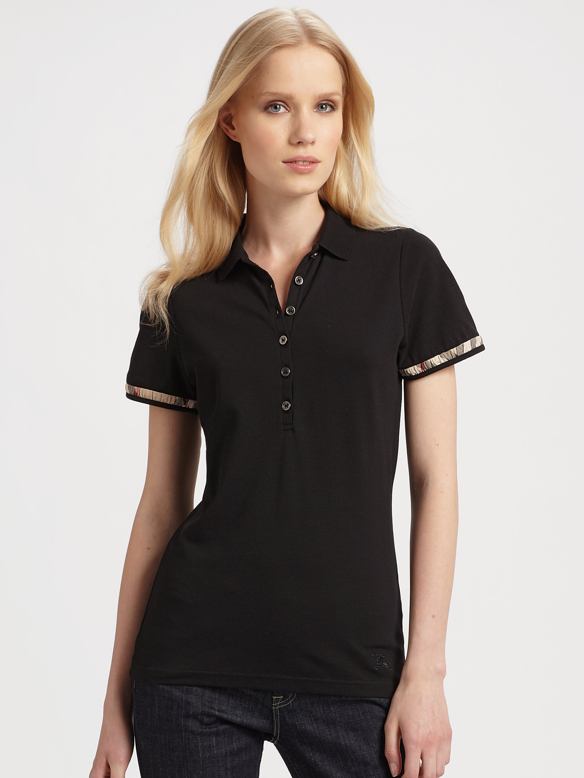 Burberry brit polo shirt womens clearance