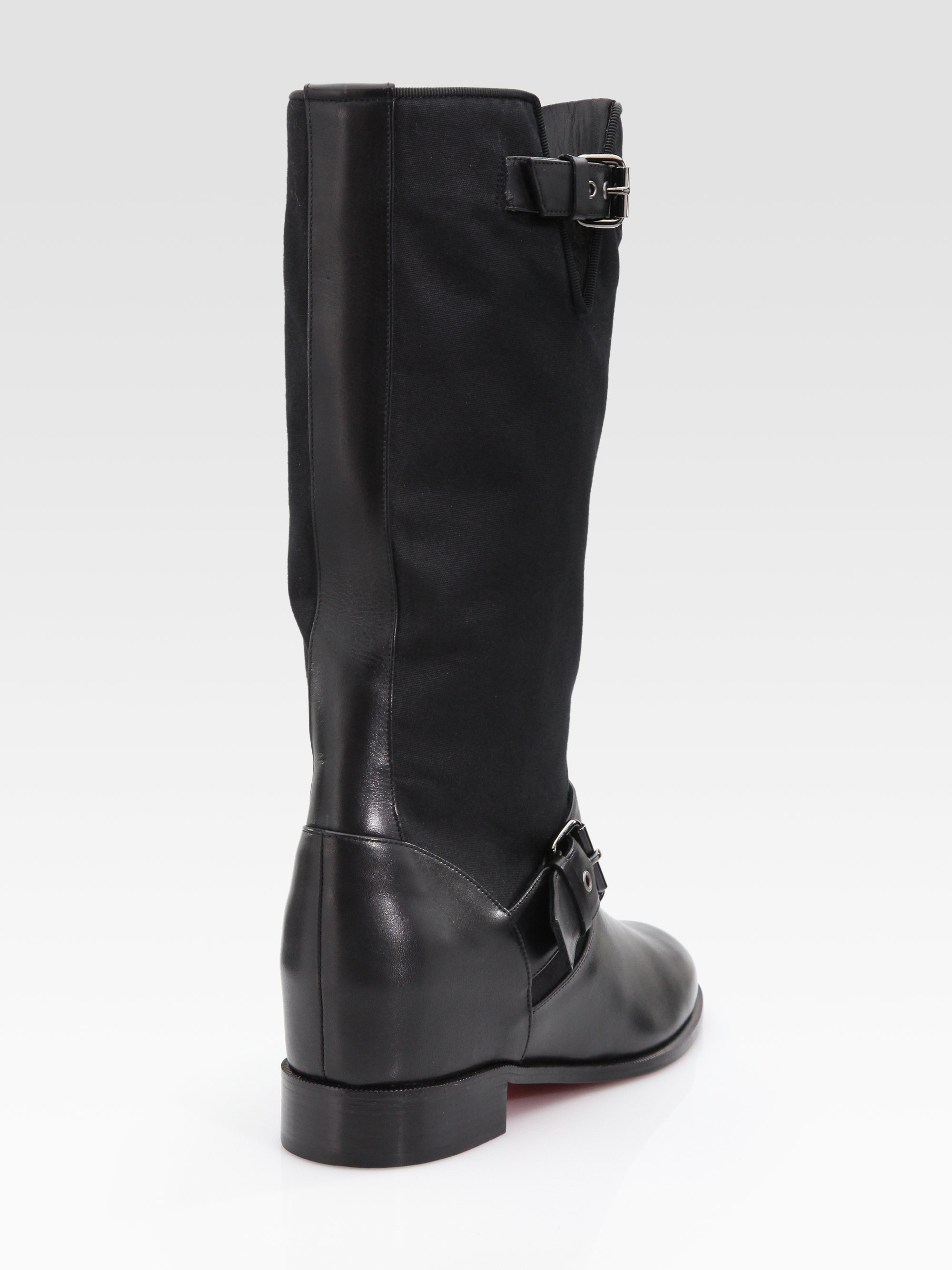 christian louboutin boots flat
