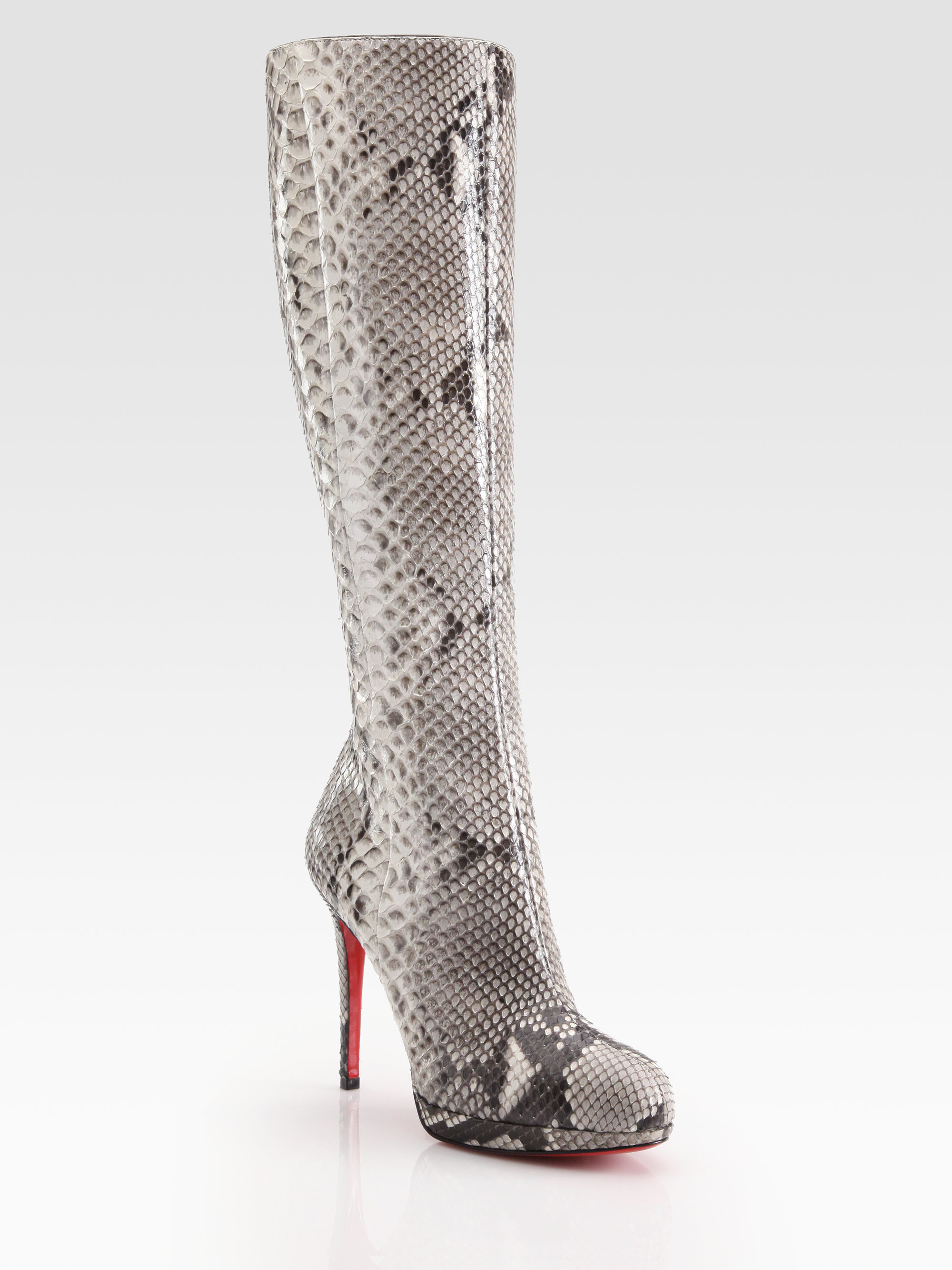Python knee high boots Clearance
