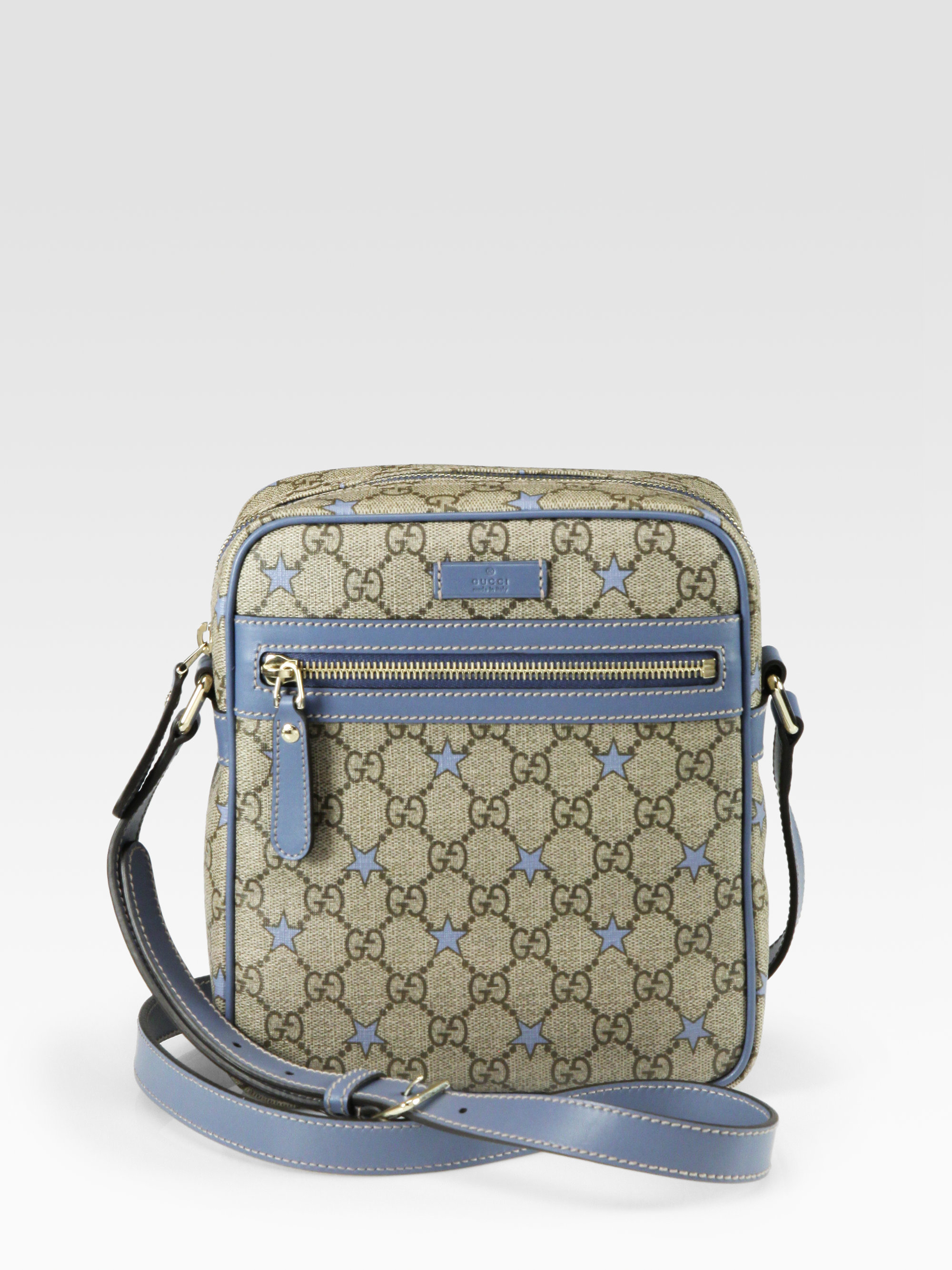 Gucci GG Pu Stars Fabric Shoulder Bag in Sky Blue (Blue) for Men - Lyst