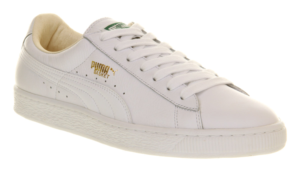 puma basket leather white