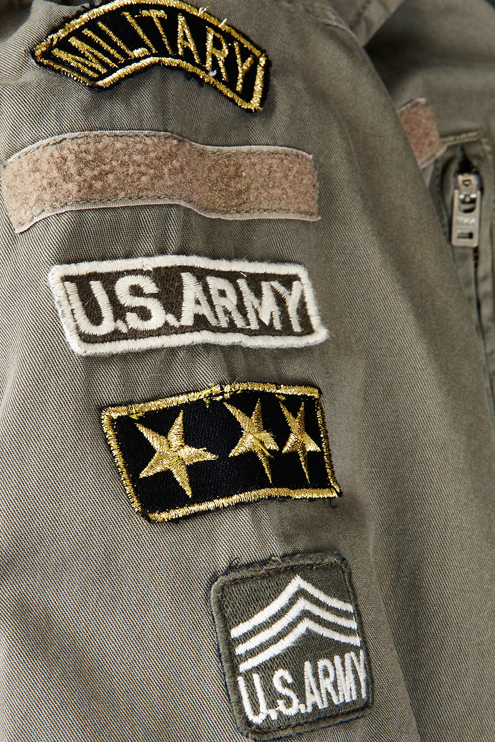 Badge Army Jacket in Khaki (Green) Lyst