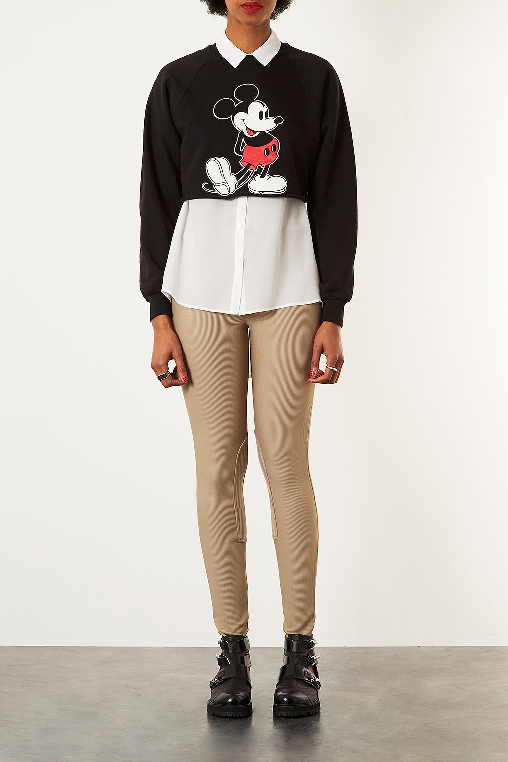 Ribbed Highwaisted Riding Pants in Stone (Brown) Lyst