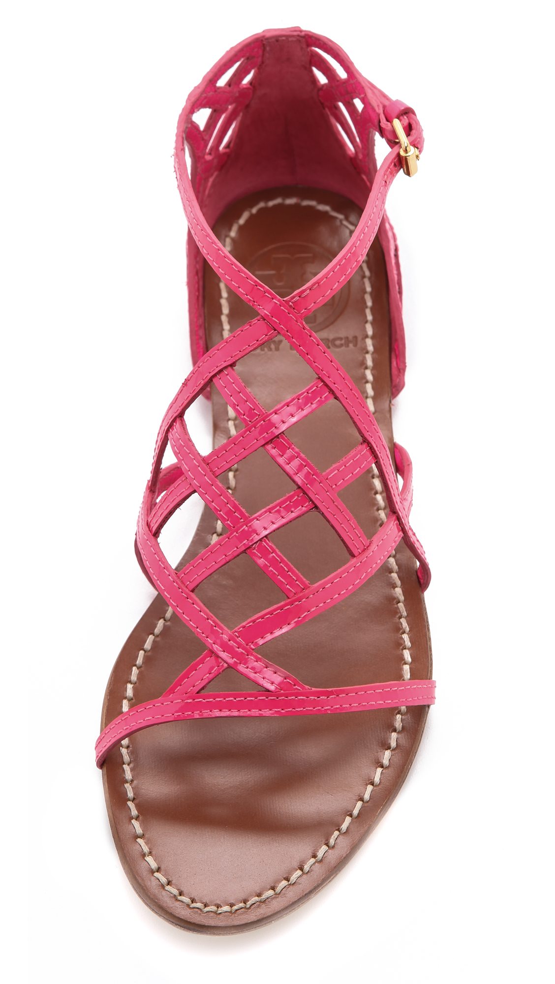 Tory Burch Amalie Flat Sandals in Pink - Lyst