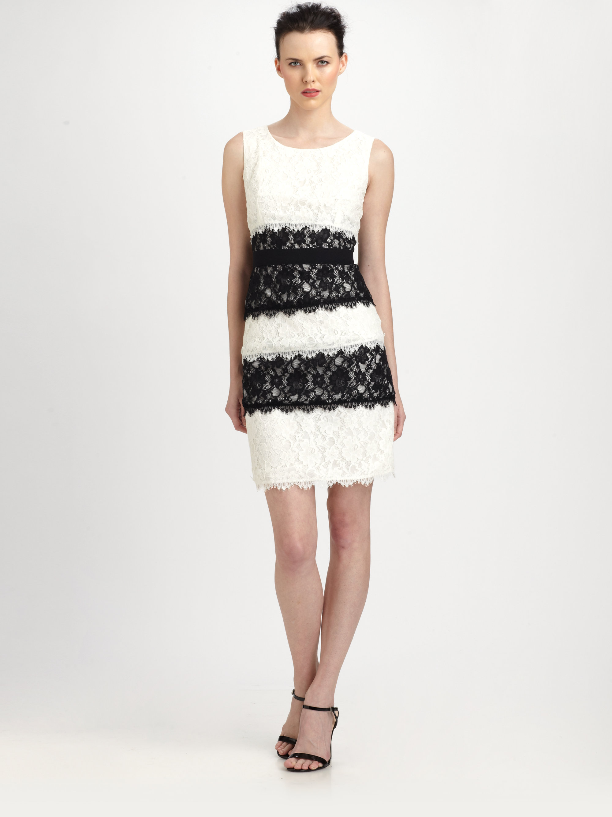 bcbgmaxazria black lace dress