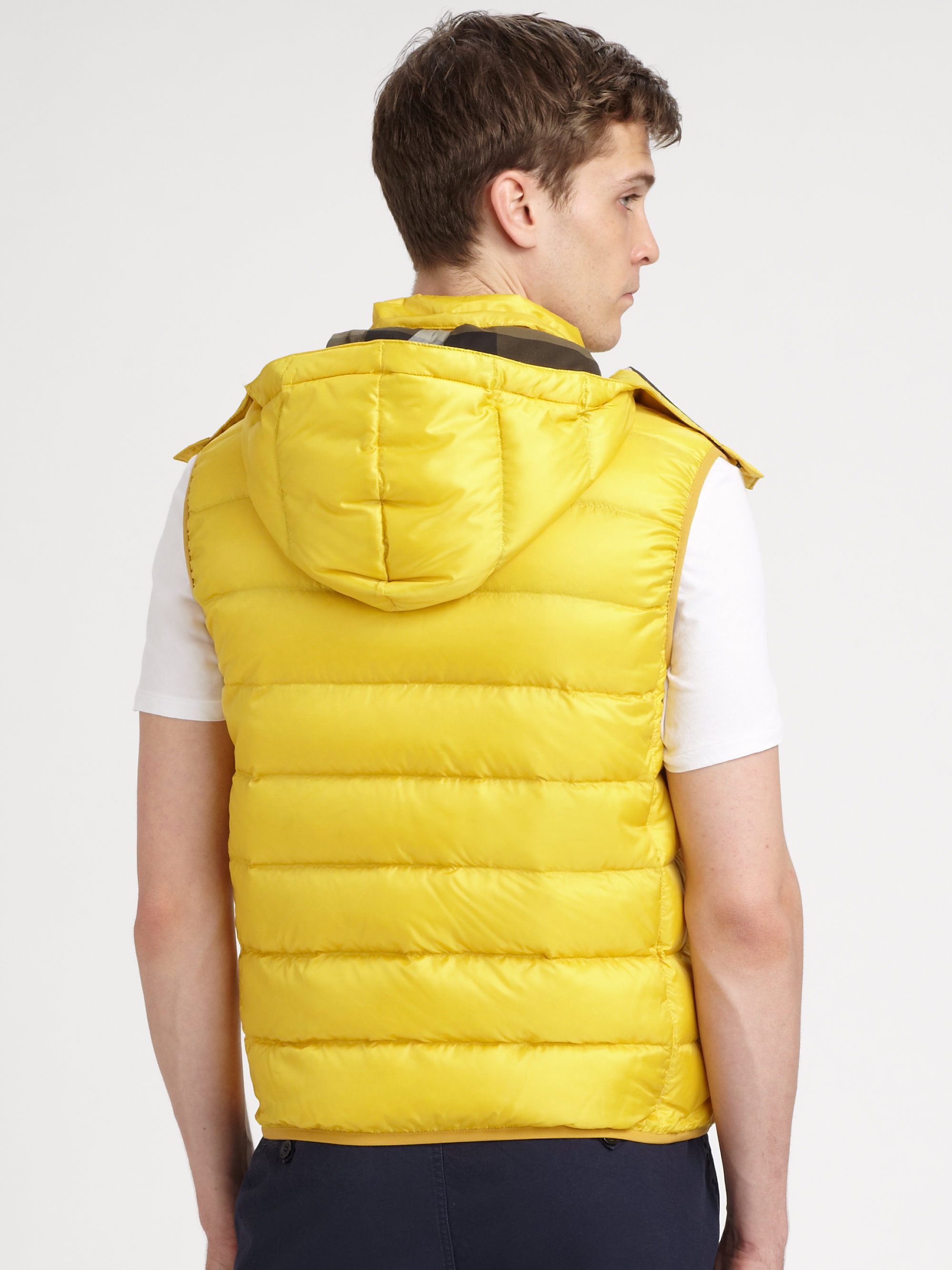 Yellow Puffer Vest Mens 2024 www.vivalacabana