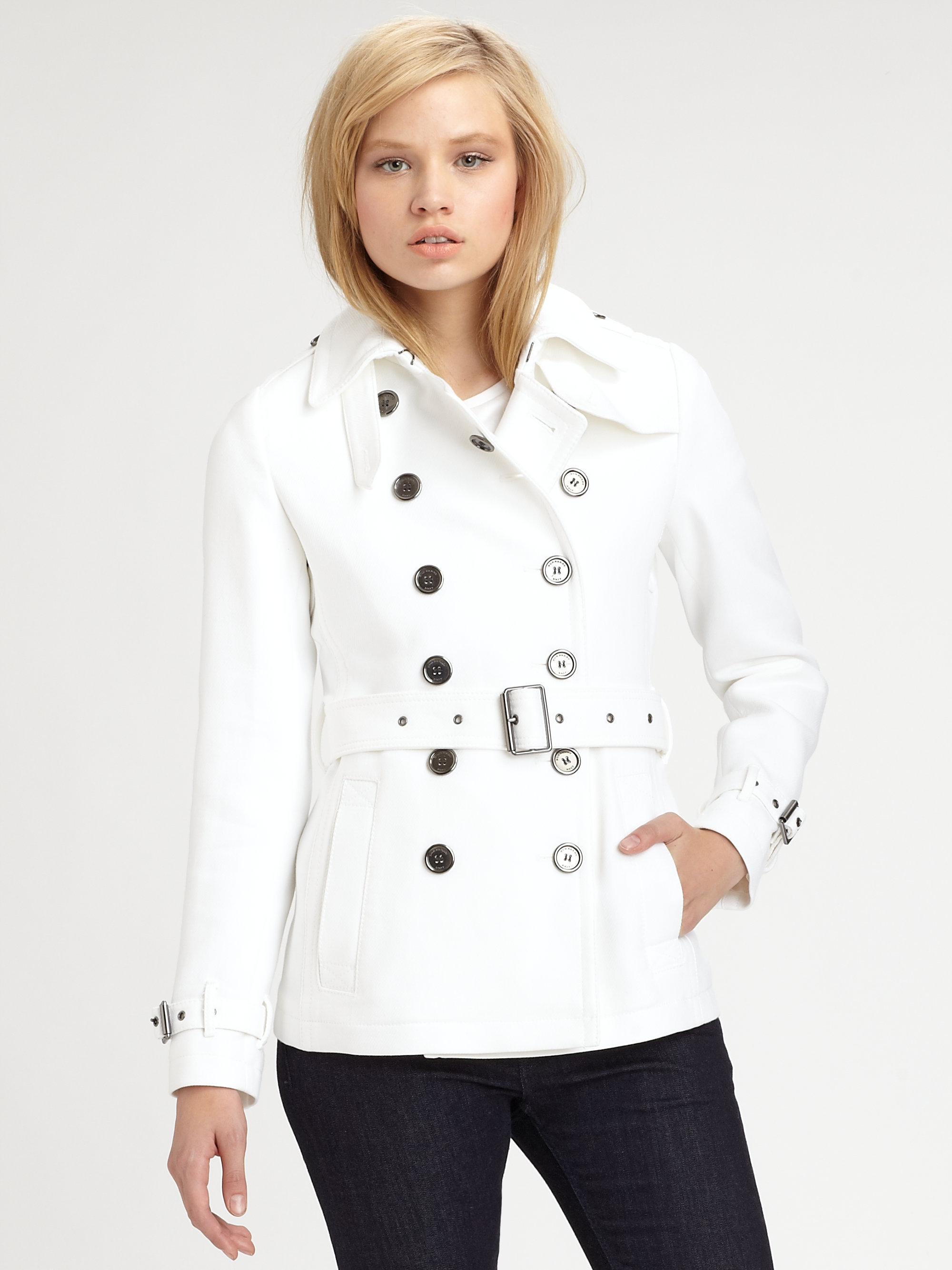 burberry white coat