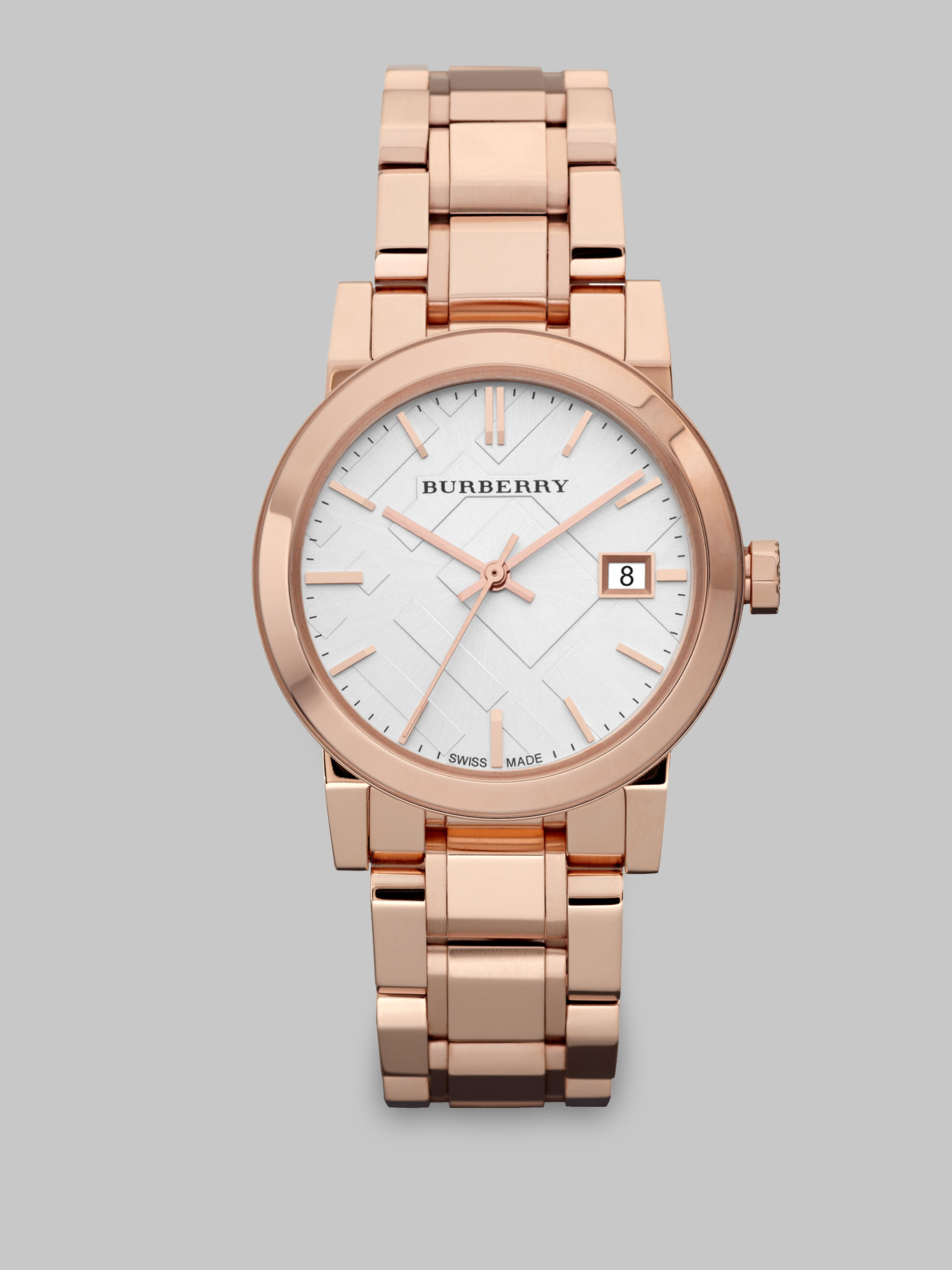 womens rose gold burberry watch