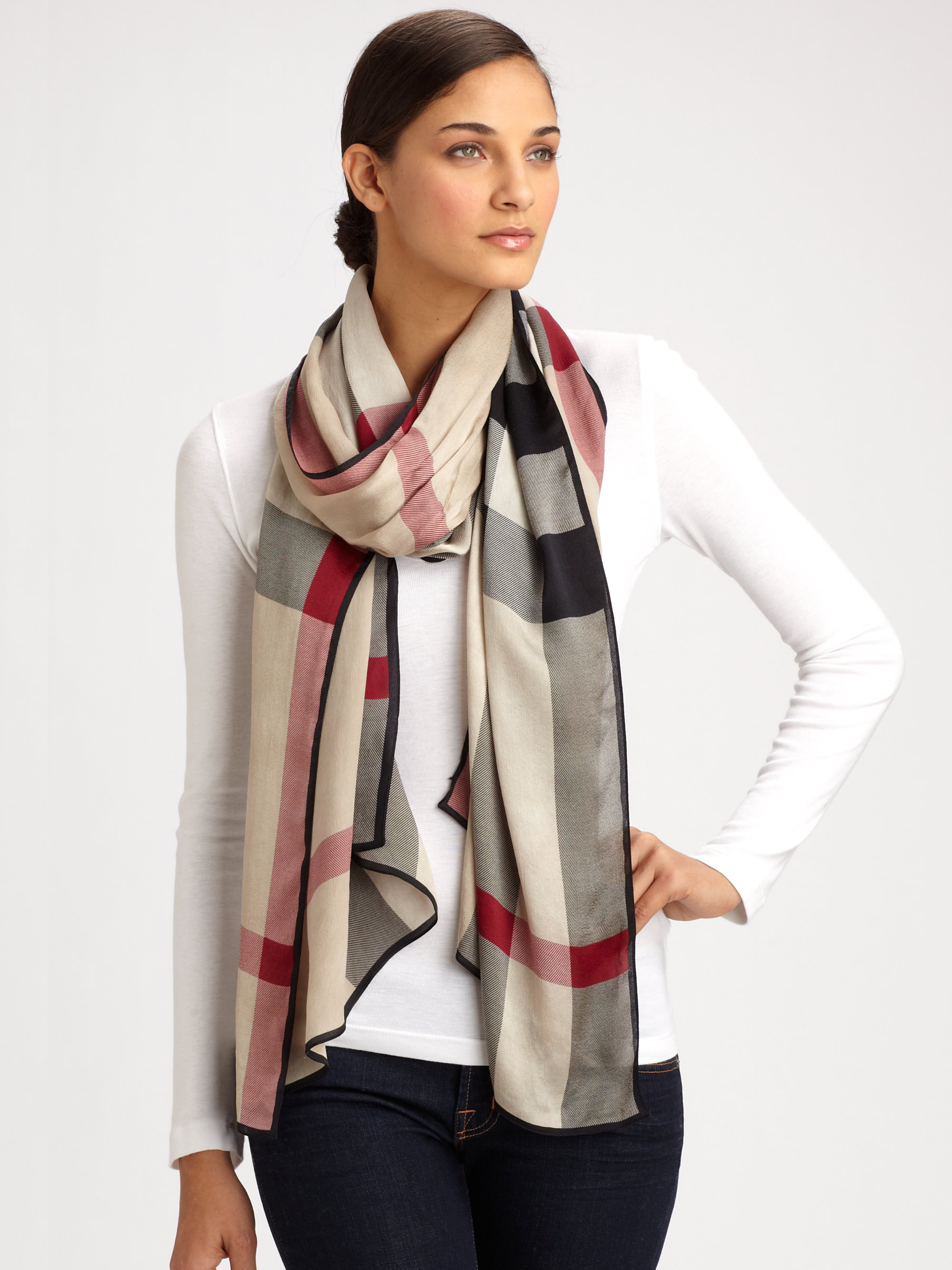 44 Scarves! ideas  scarves, fashion, burberry scarf