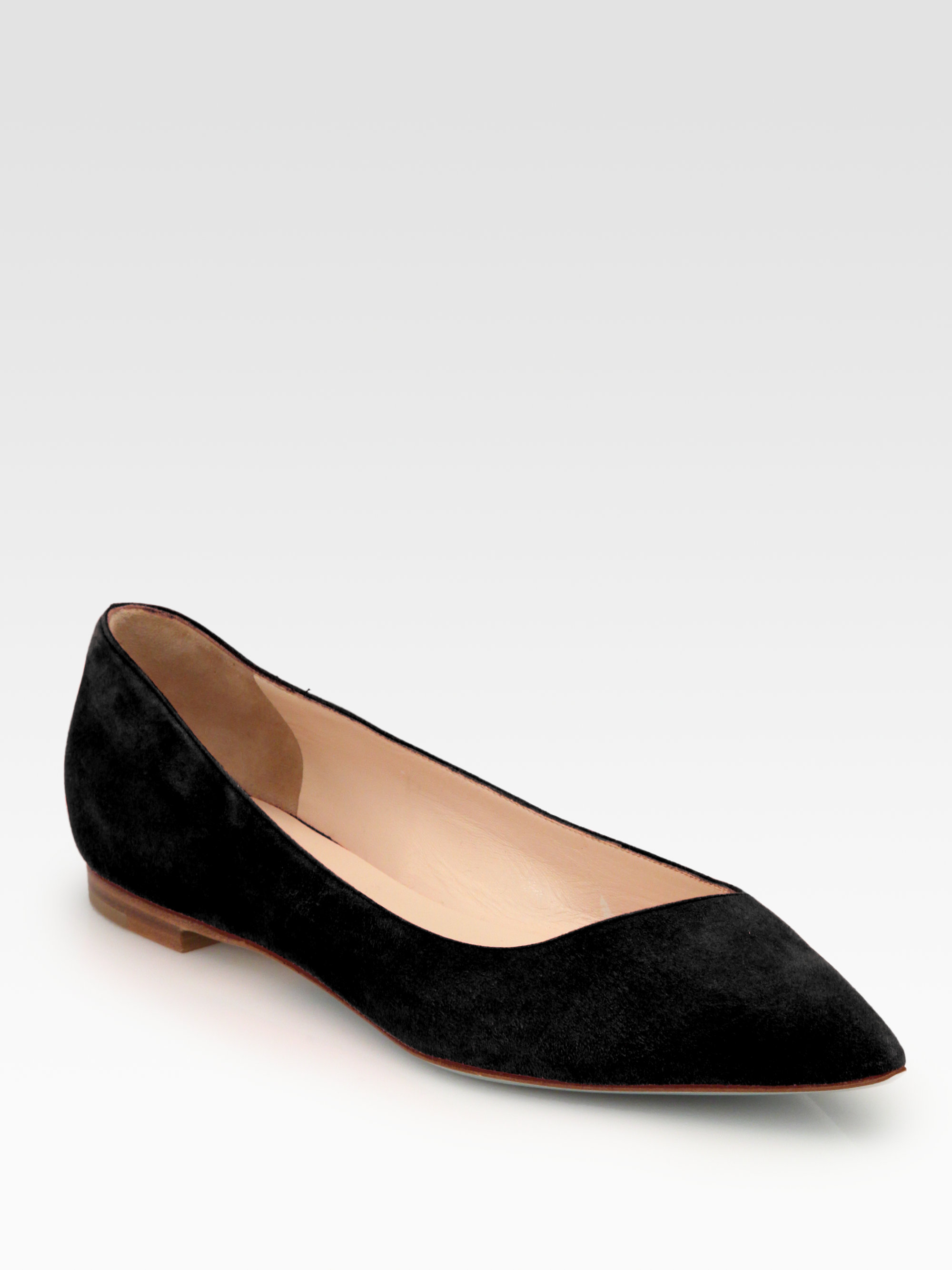 asymmetrical leather flats