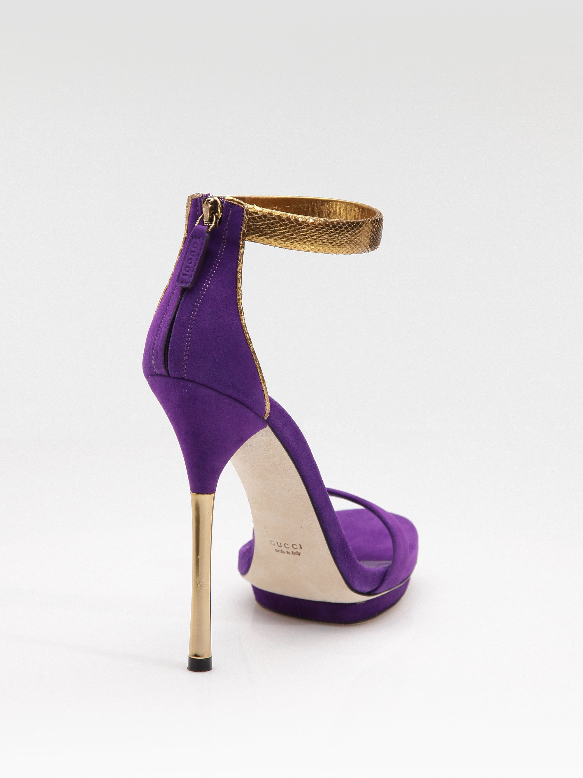 gucci purple heels