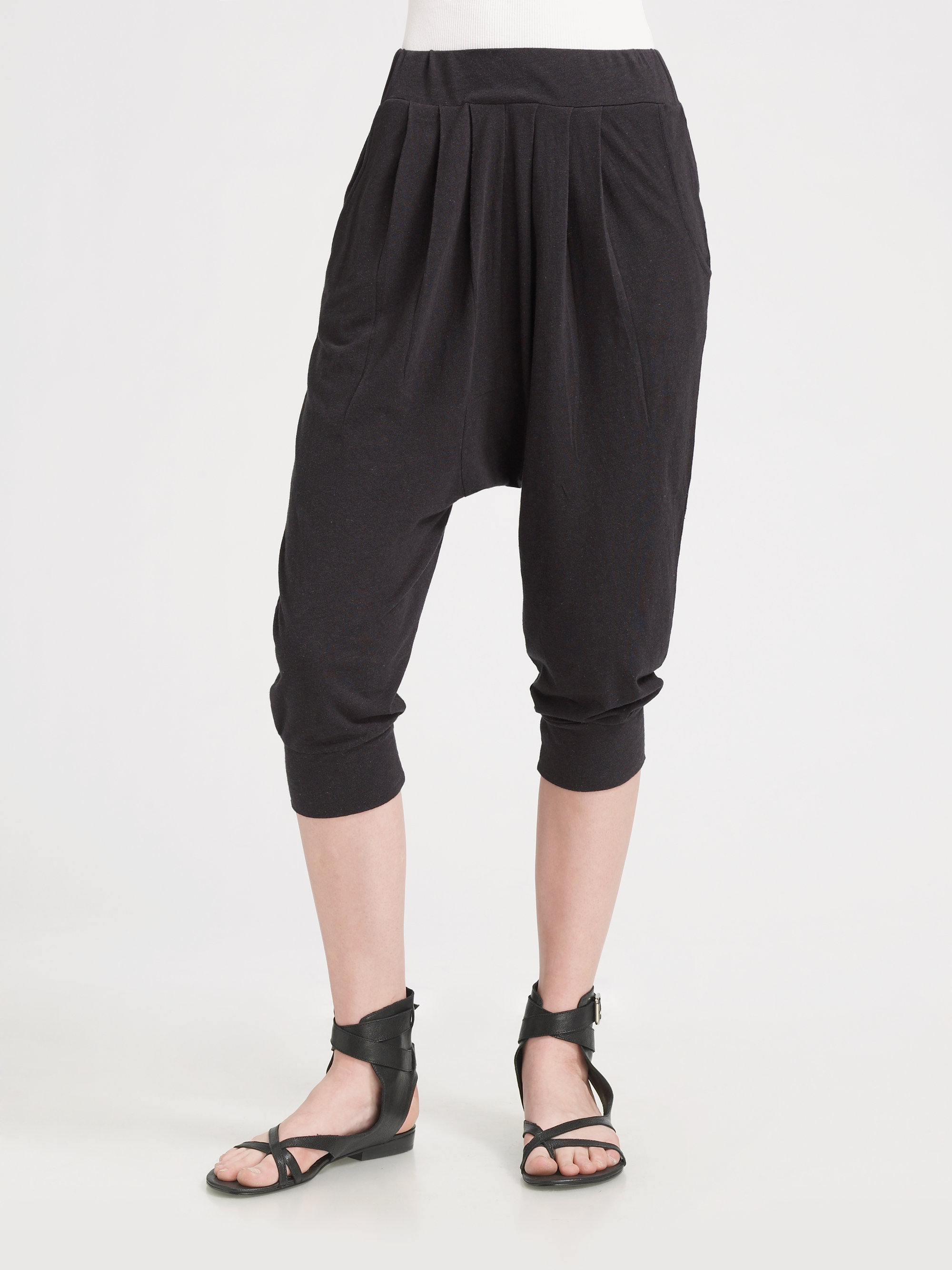 Juicy couture Cropped Harem Pants in Black Lyst