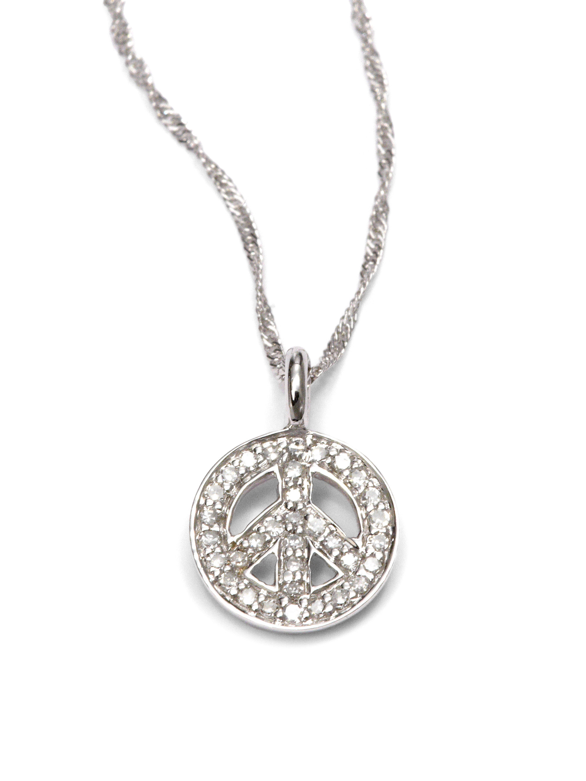 Skeleteen Silver Peace Sign Pendant - 1960s 1970s Hippie Party Accessories Necklace 1 Piece