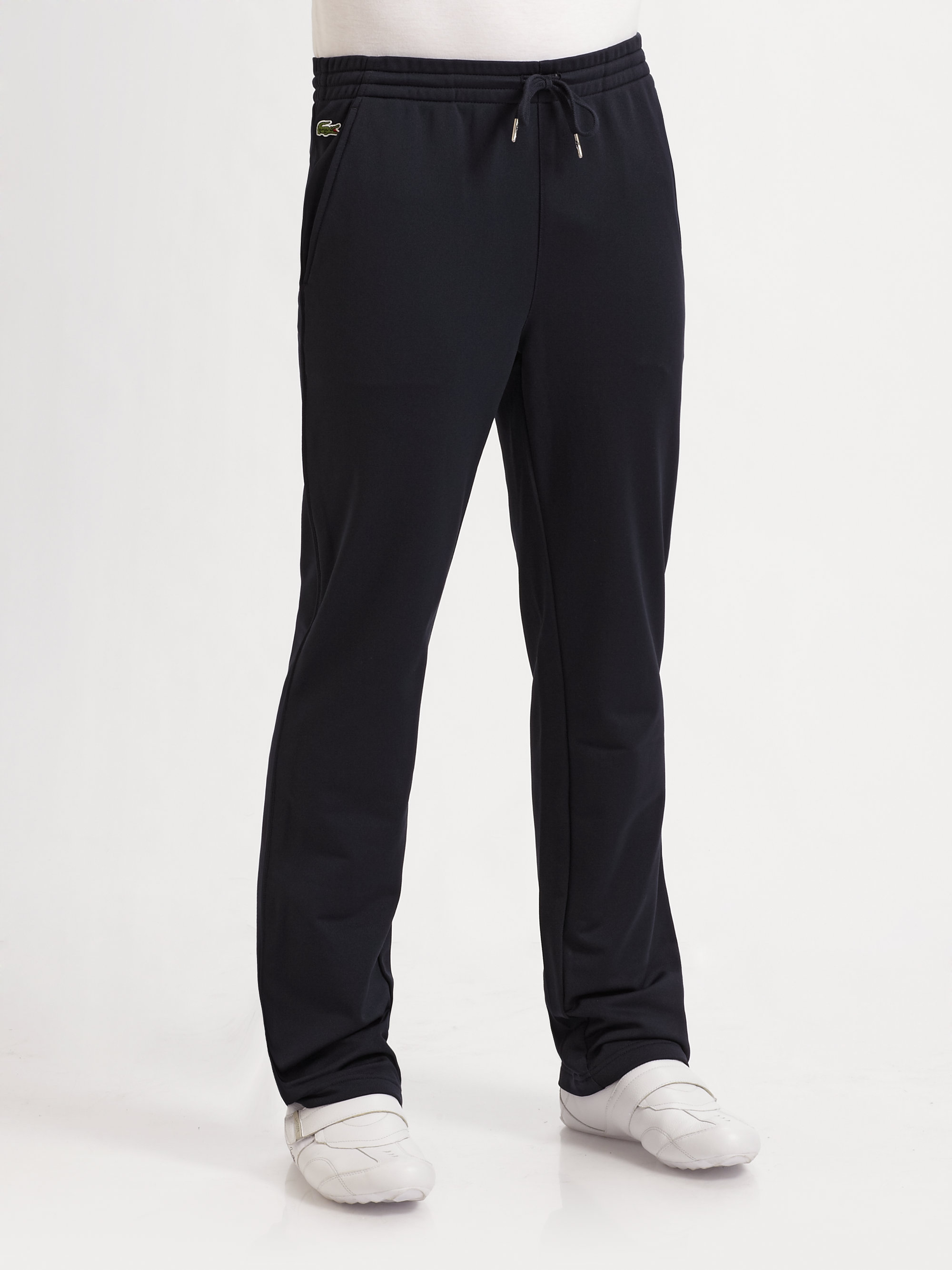 lacoste nylon track pants