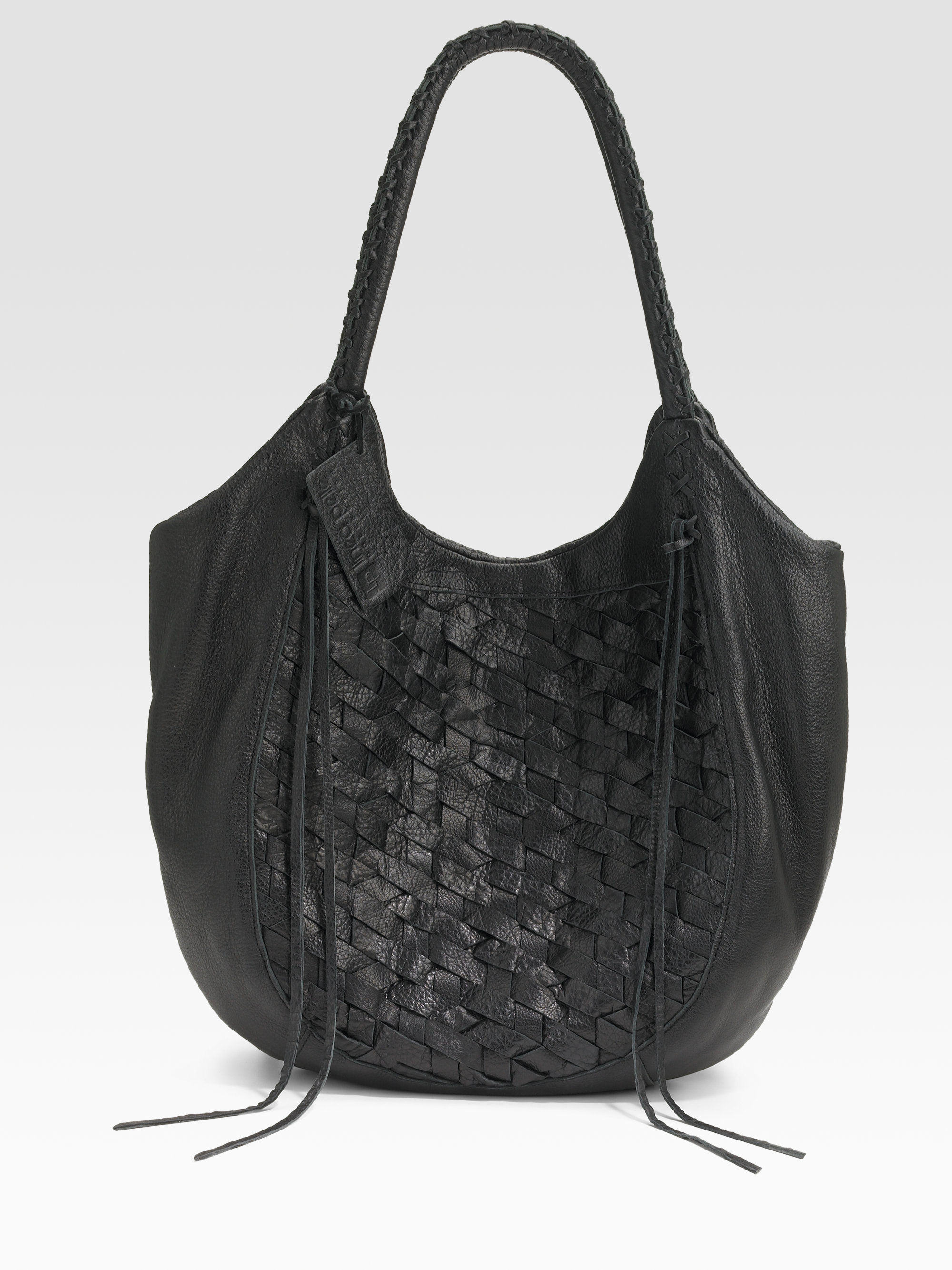 Lyst - Linea Pelle Woven Leather Tote Bag in Black