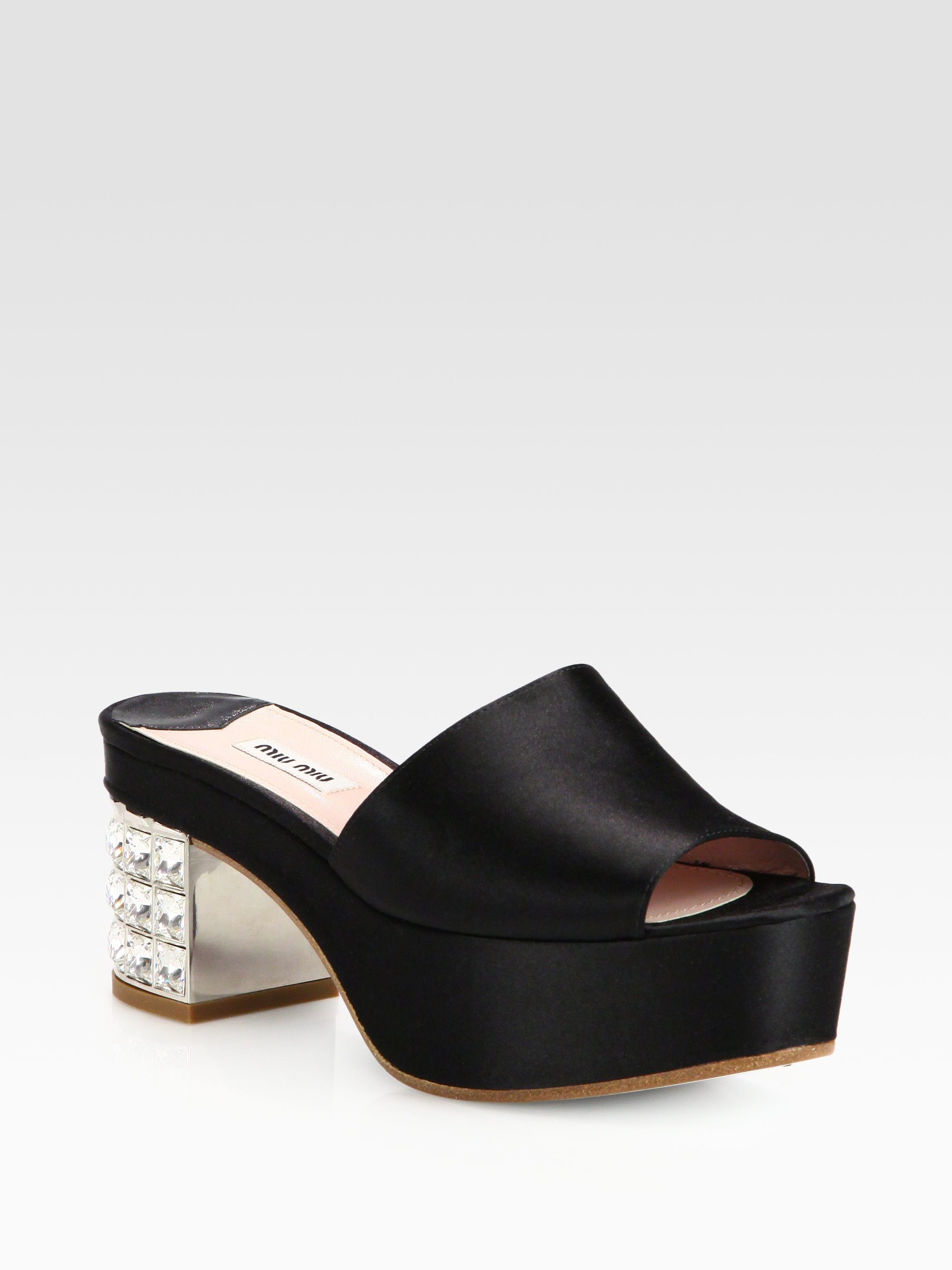 miu miu black platform heels
