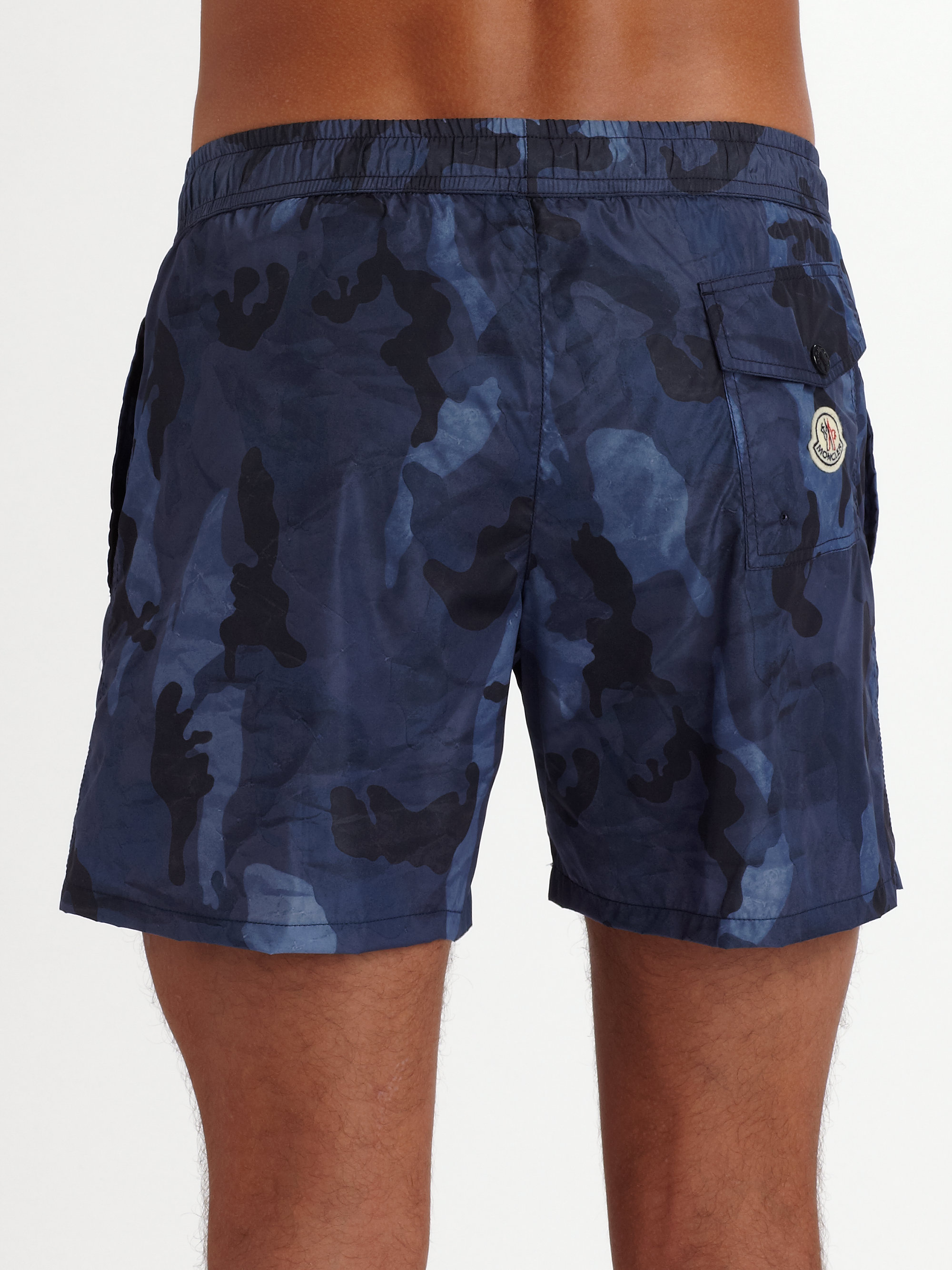 Moncler Camo Swim Shorts in Military (Blue) for Men - Lyst