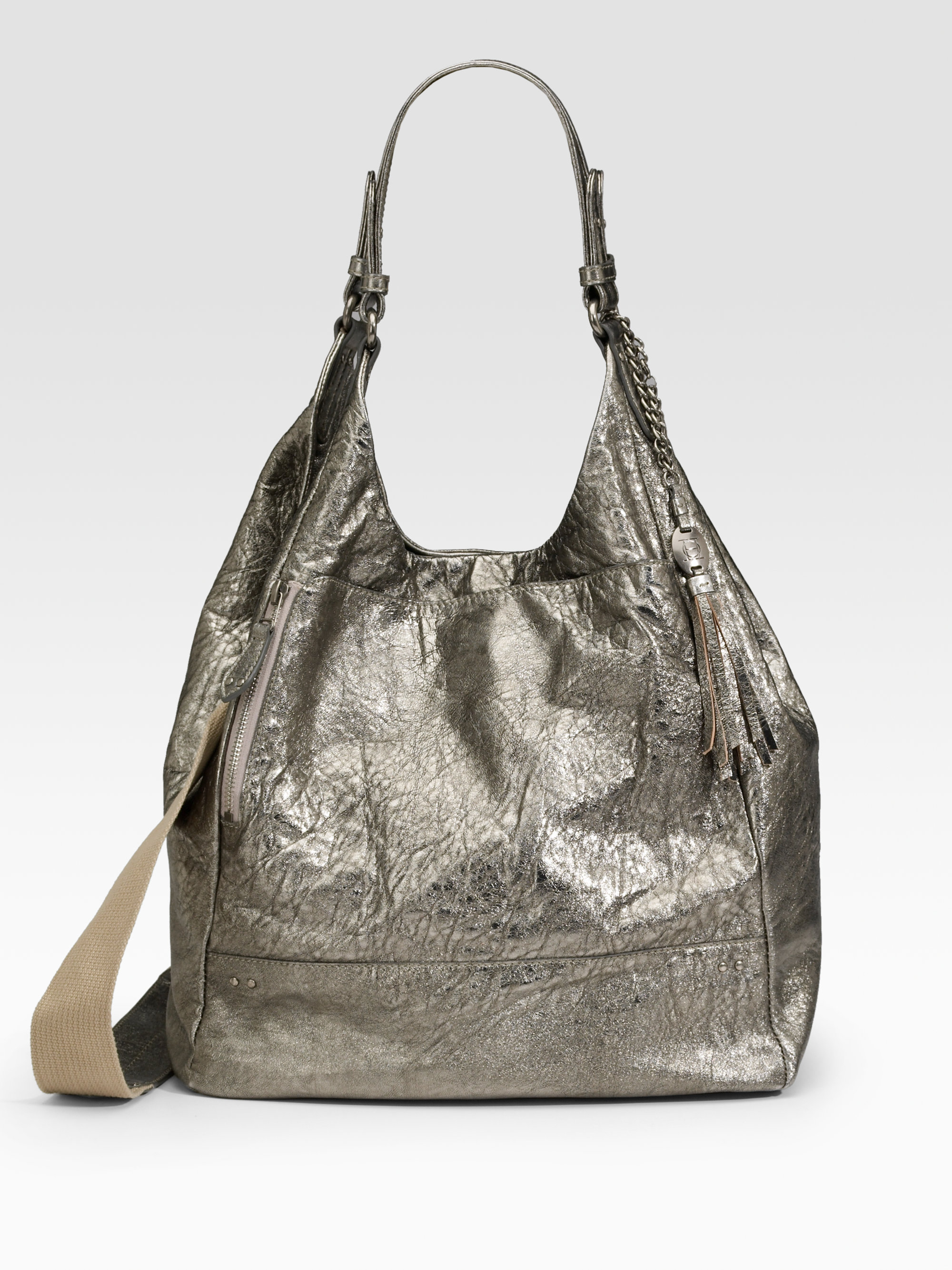 metallic shoulder bags