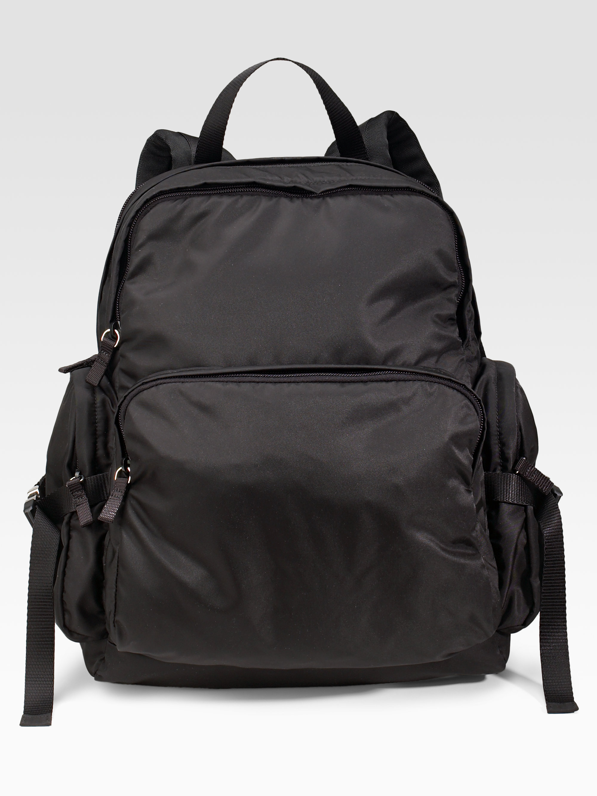 Prada Woven Nylon Backpack in Black for Men | Lyst  