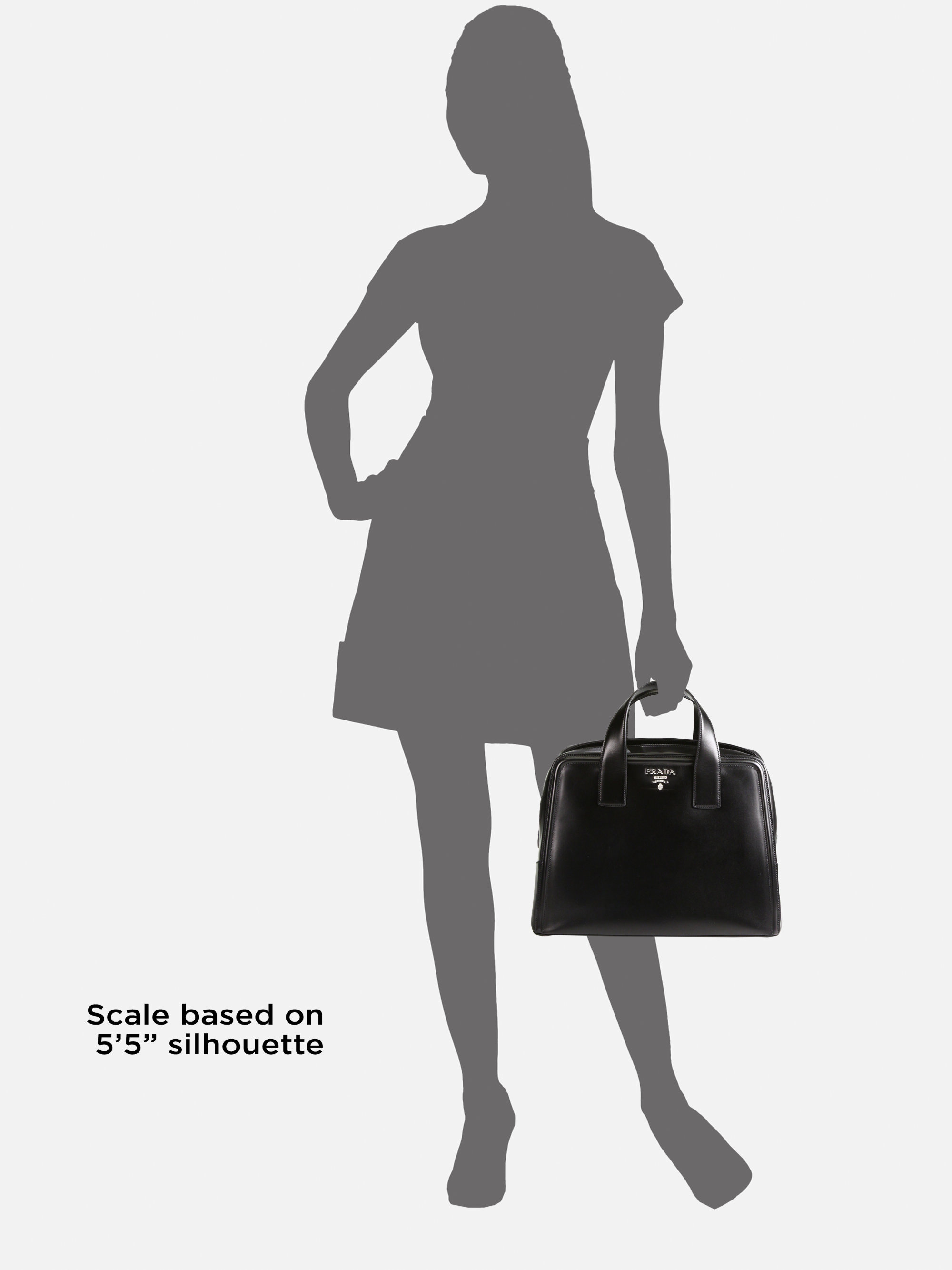 Prada Box Calf Double Handle Satchel in Black (nero-black) | Lyst