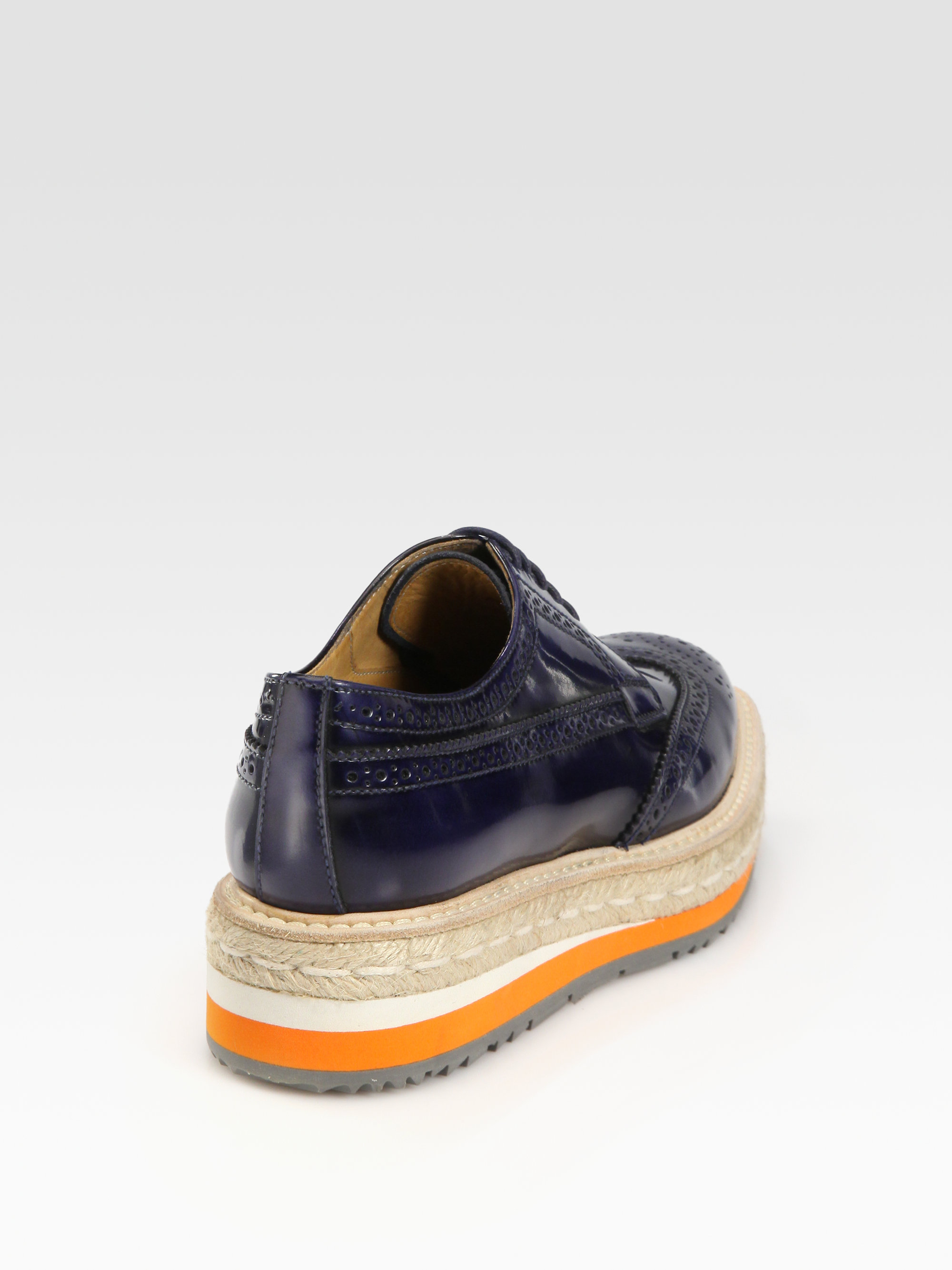 prada leather platform espadrilles