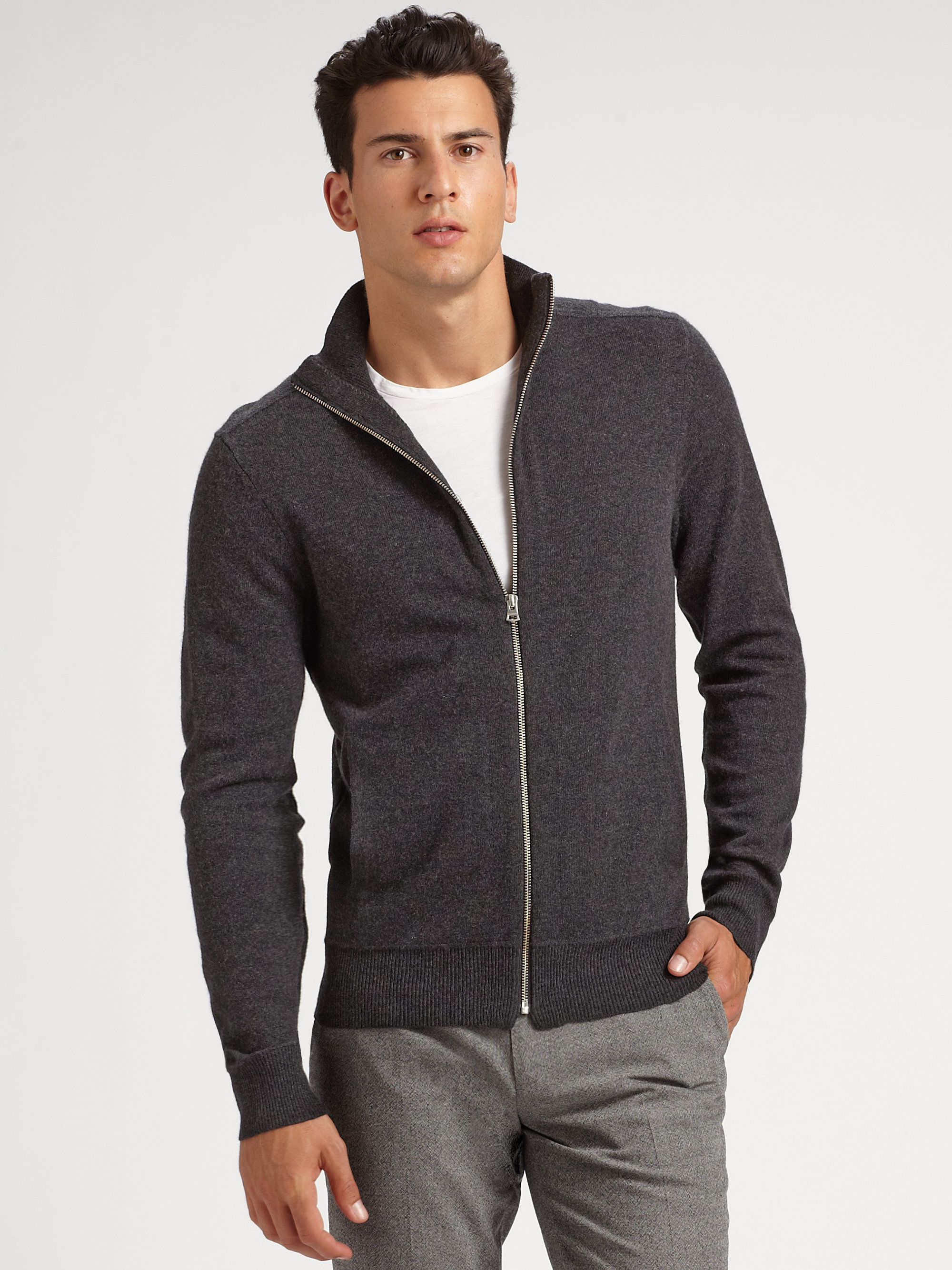 Lyst - Theory Whitford Rj Cashmere Cardigan in Black for Men