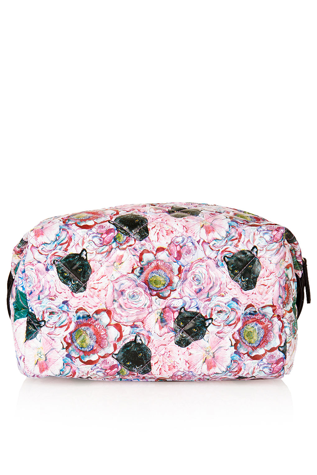 Topshop Panther Quilted Makeup Bag in Pink (multi) | Lyst