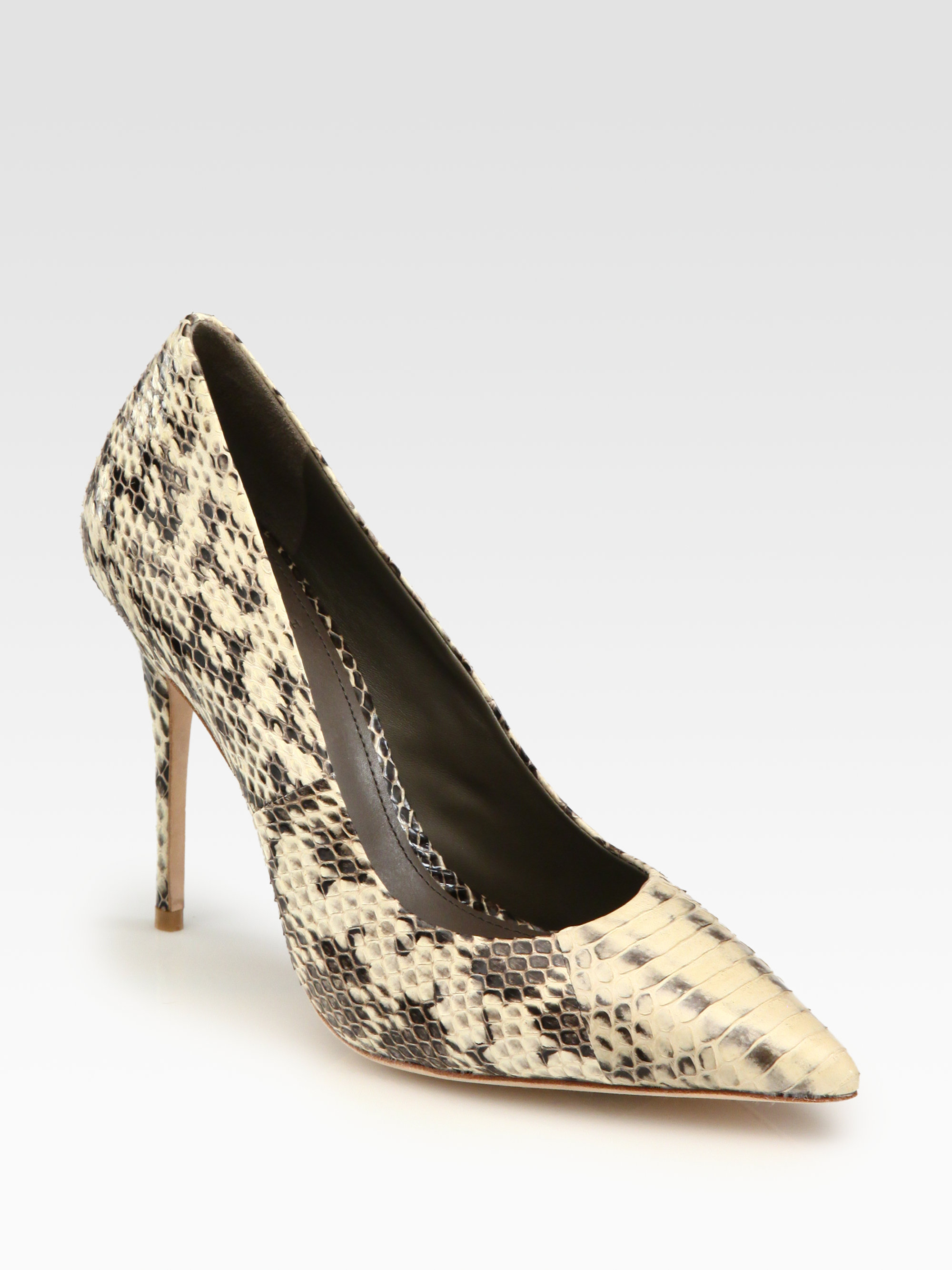 Tory Burch Cecilia Snakeskin Pumps in Beige (natural) | Lyst