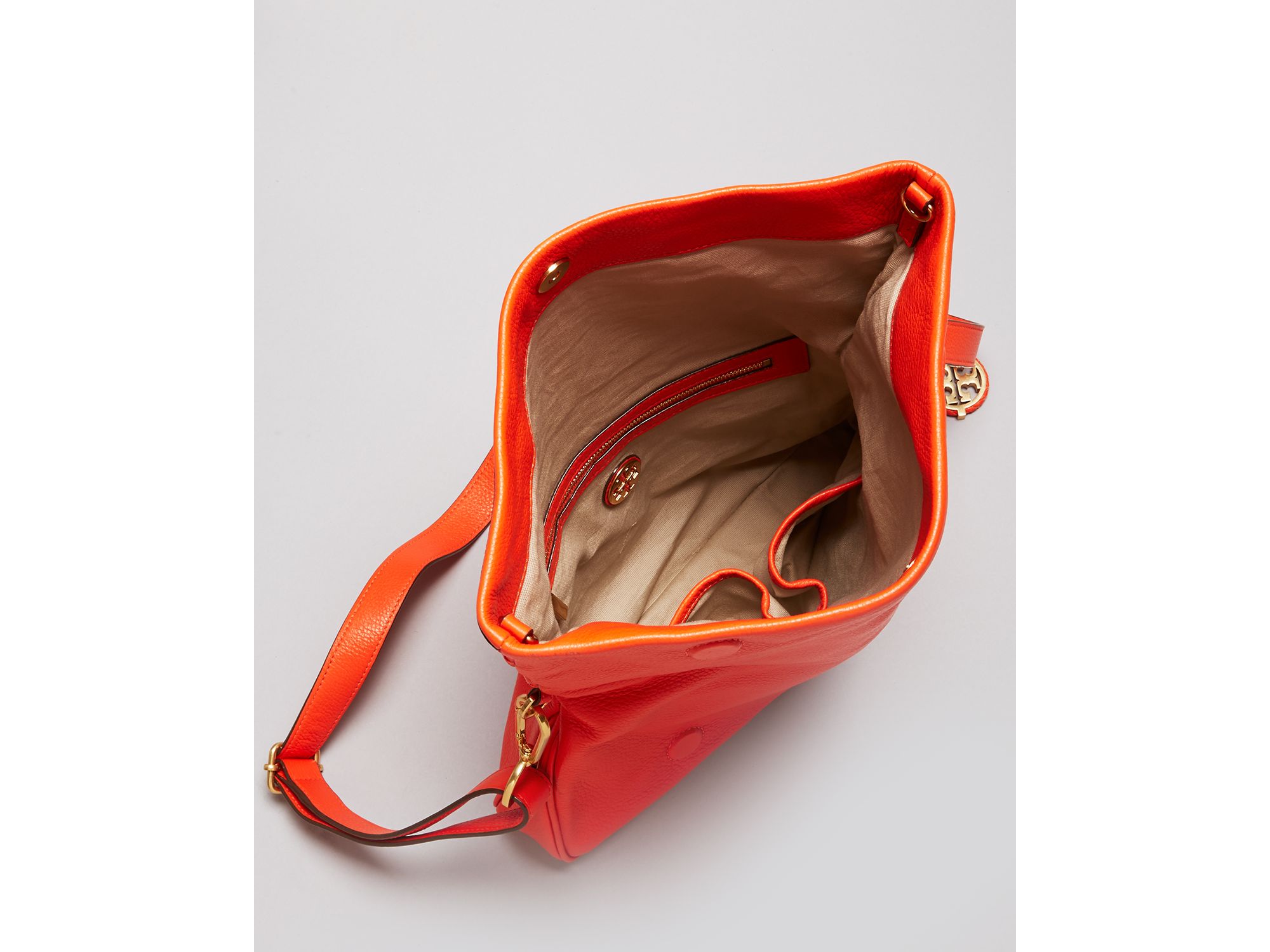 orange tory burch crossbody bag