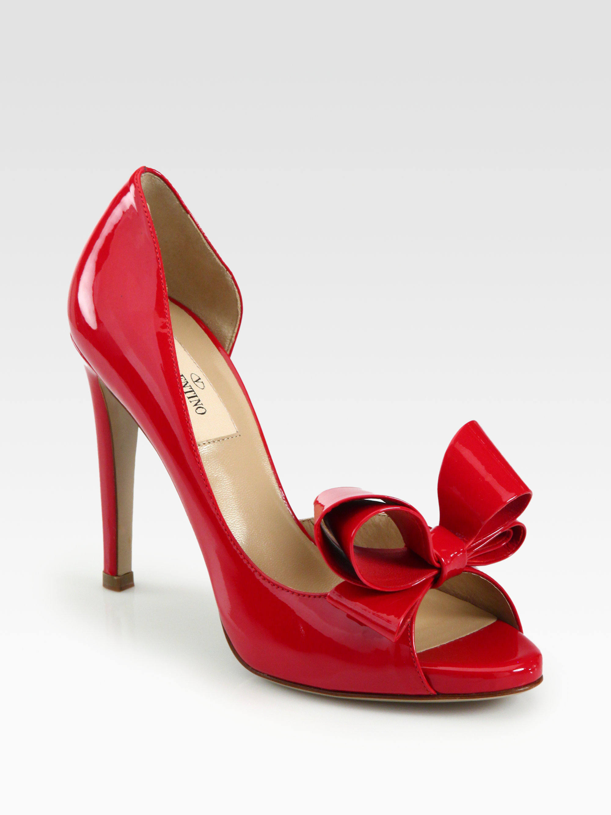 valentino red bow heels