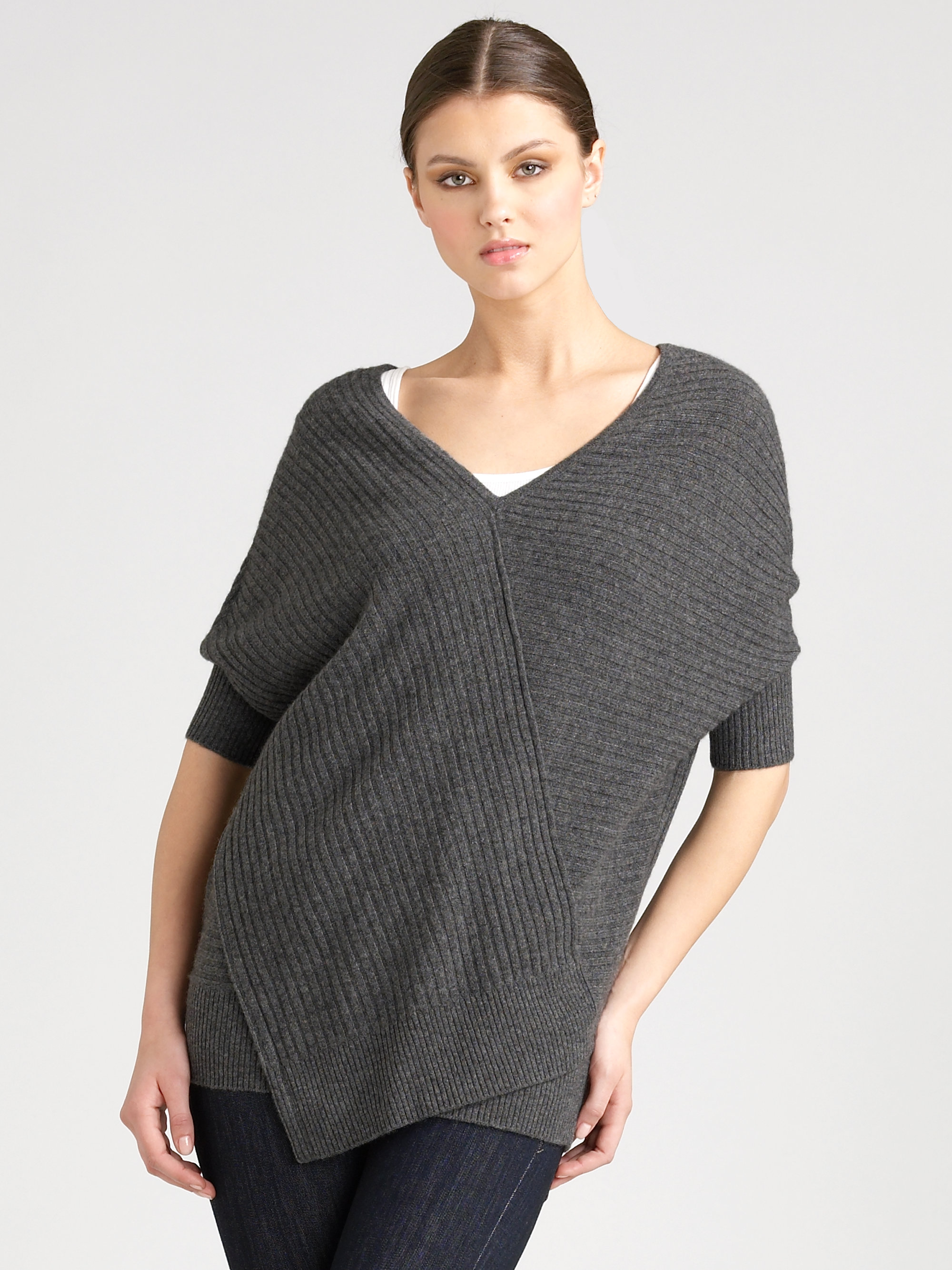 Lyst - Vince Cashmere Cocoon Sweater in Gray