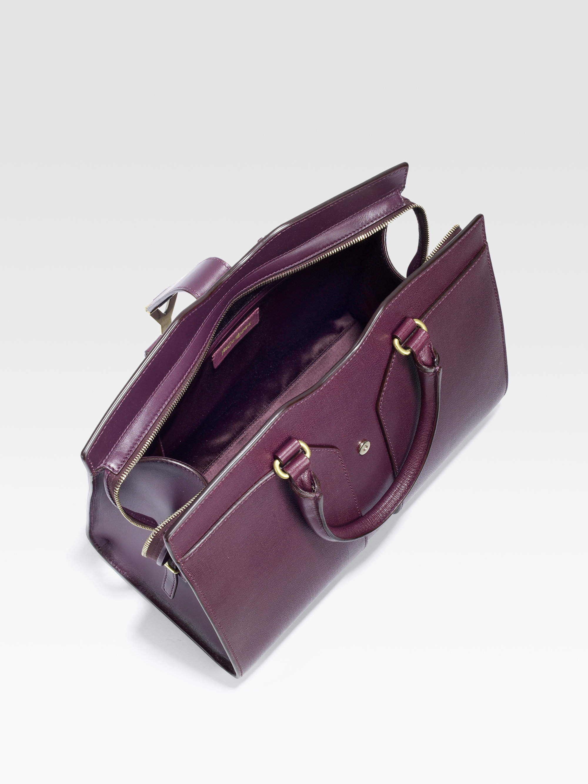 Saint laurent Ysl Cavas Chyc Medium Top Handle Bag in Purple ...