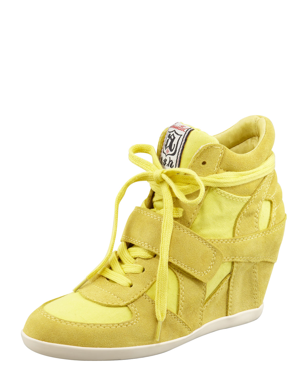 Ash Bowie Hightop Wedge Sneaker Bright Yellow - Lyst