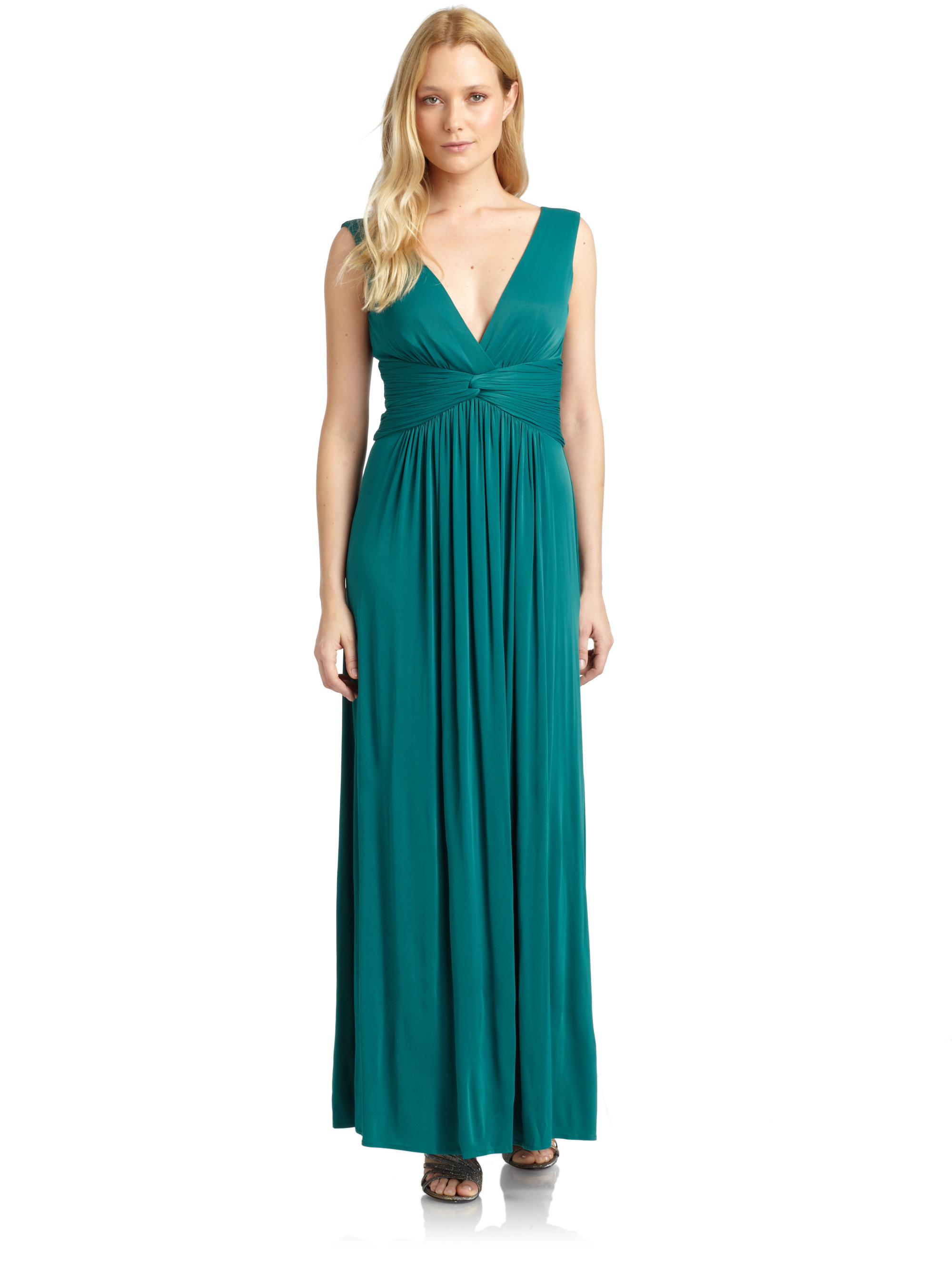 bcbg green long dress