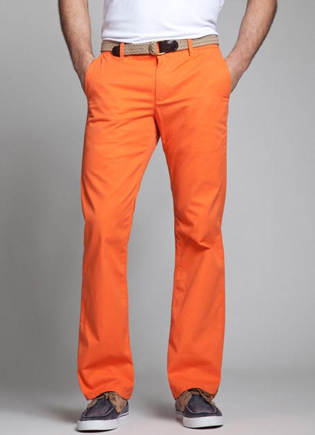 mens orange khaki pants