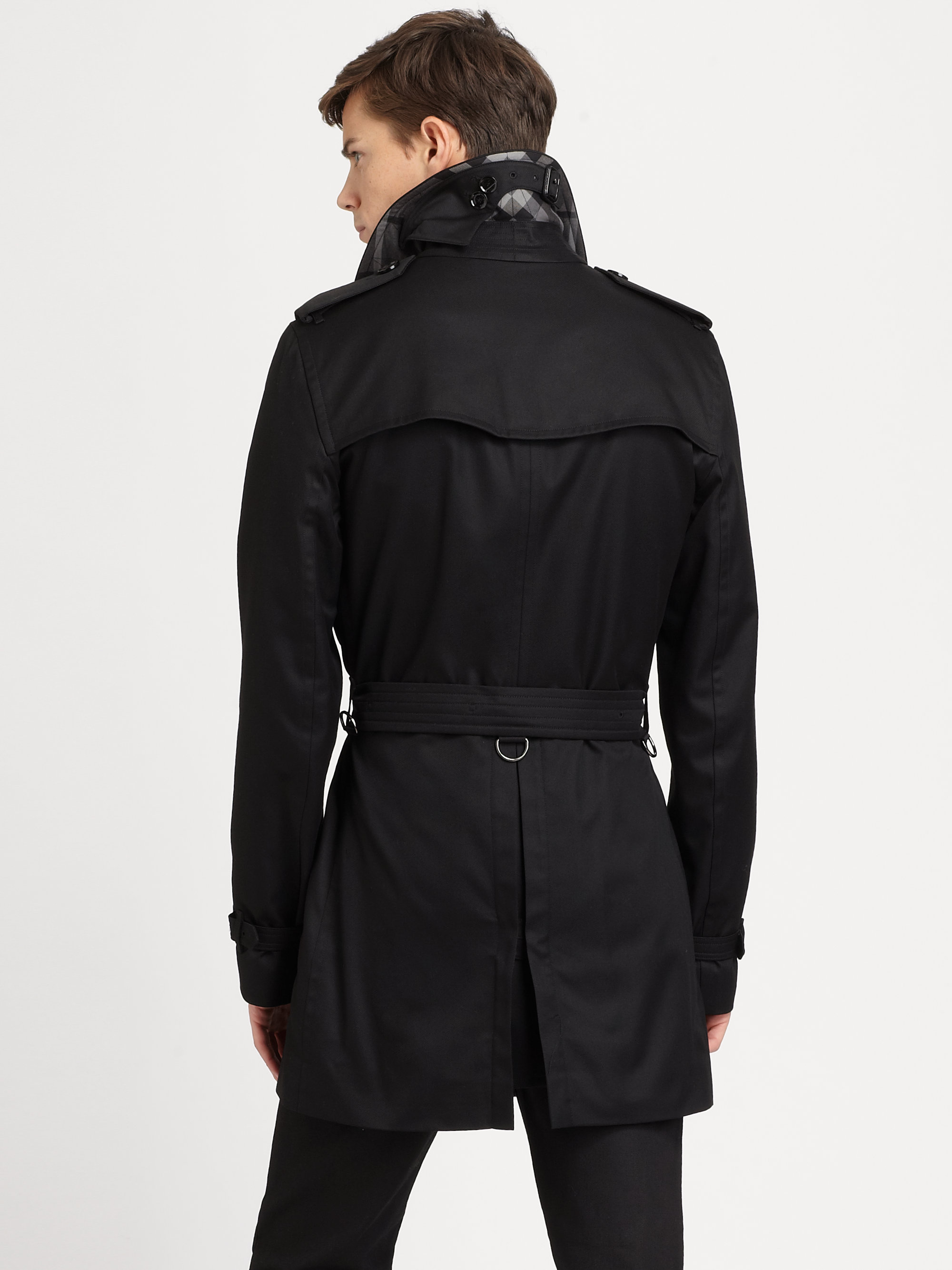 Burberry Britton Single Breasted Trench Coat in Black for Men - Lyst