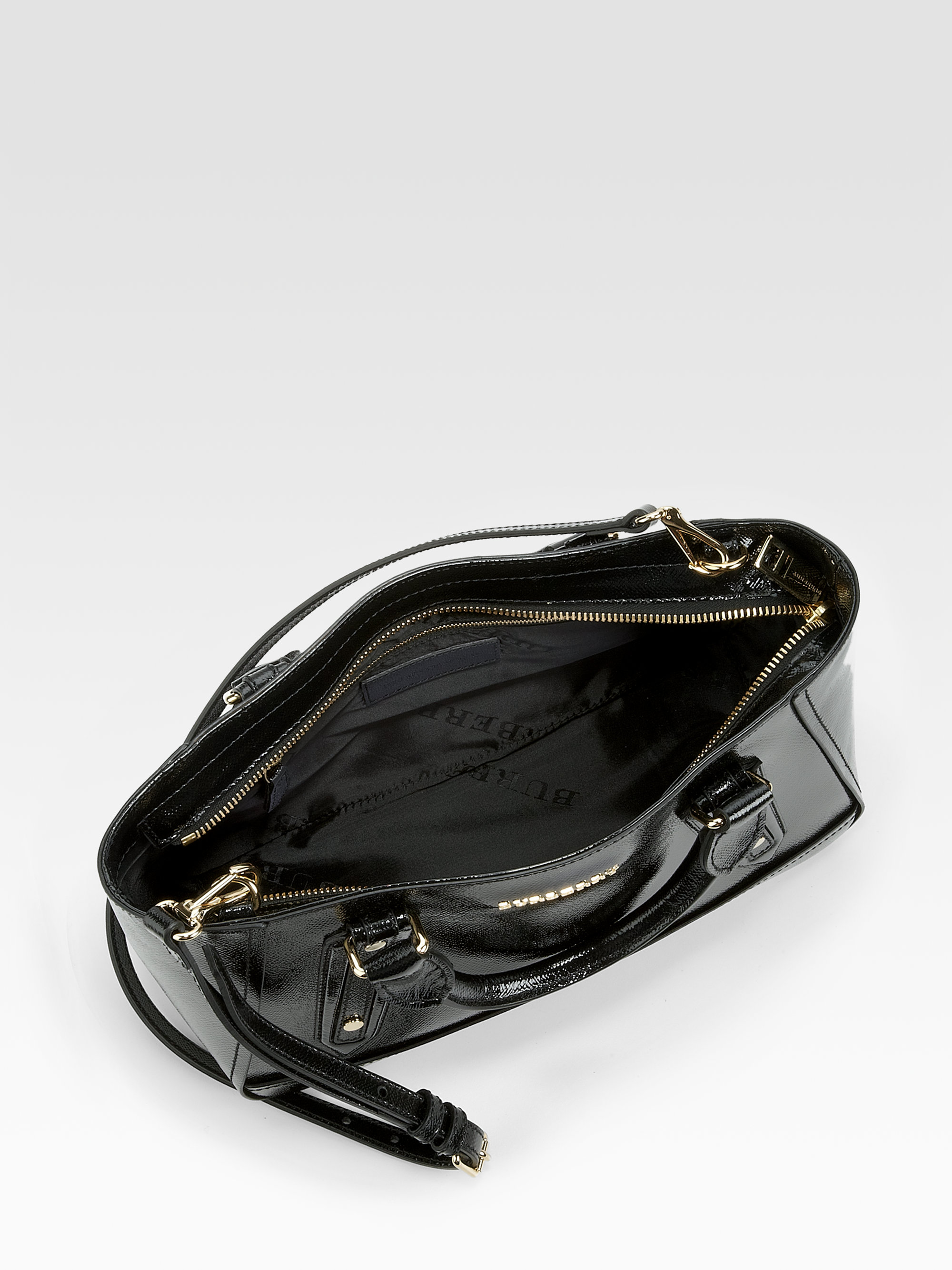 Burberry Somerford Patent Leather Tote 