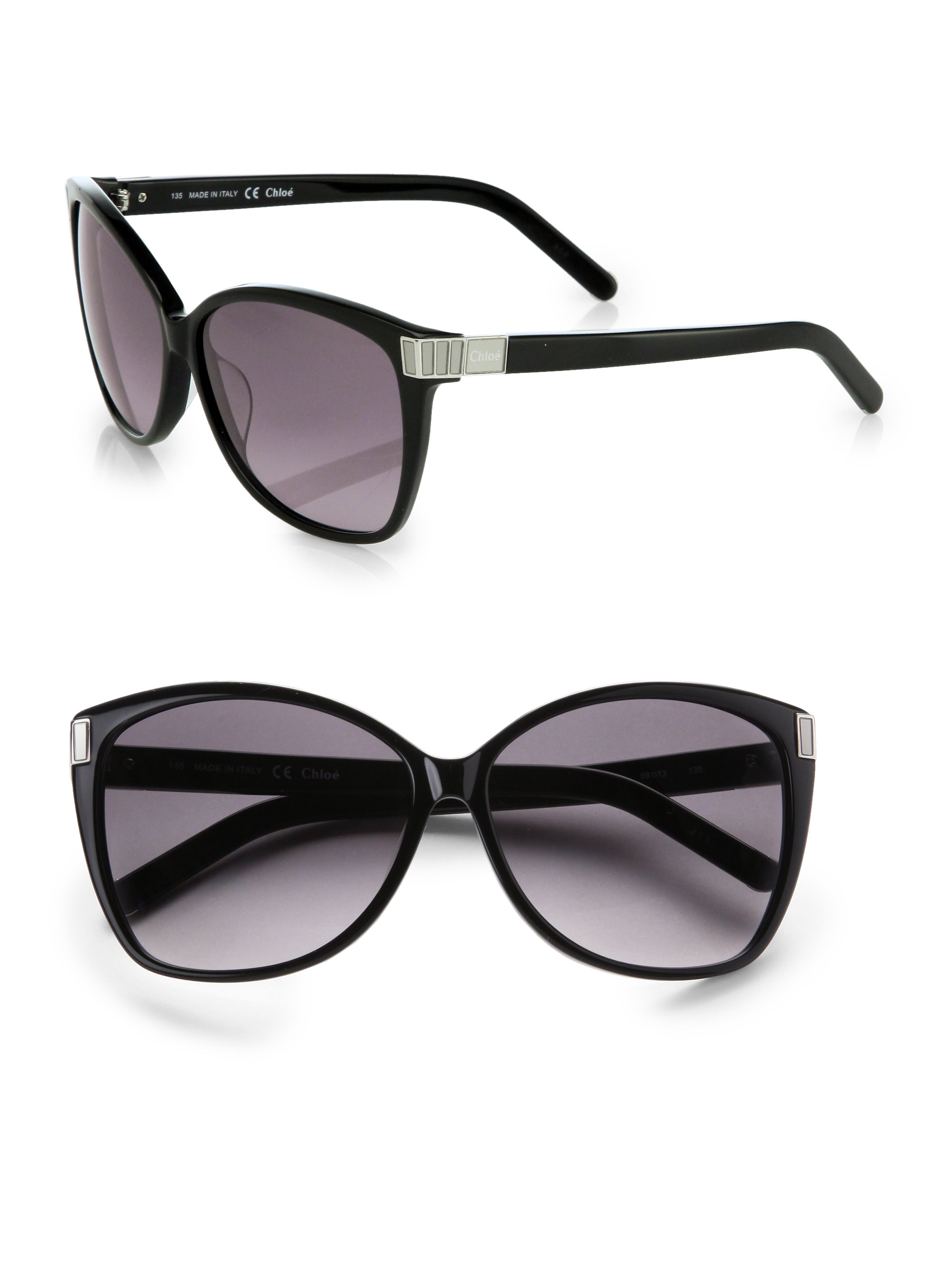 Chloé Hoya Contemporary Square Sunglasses in Black (brown) | Lyst