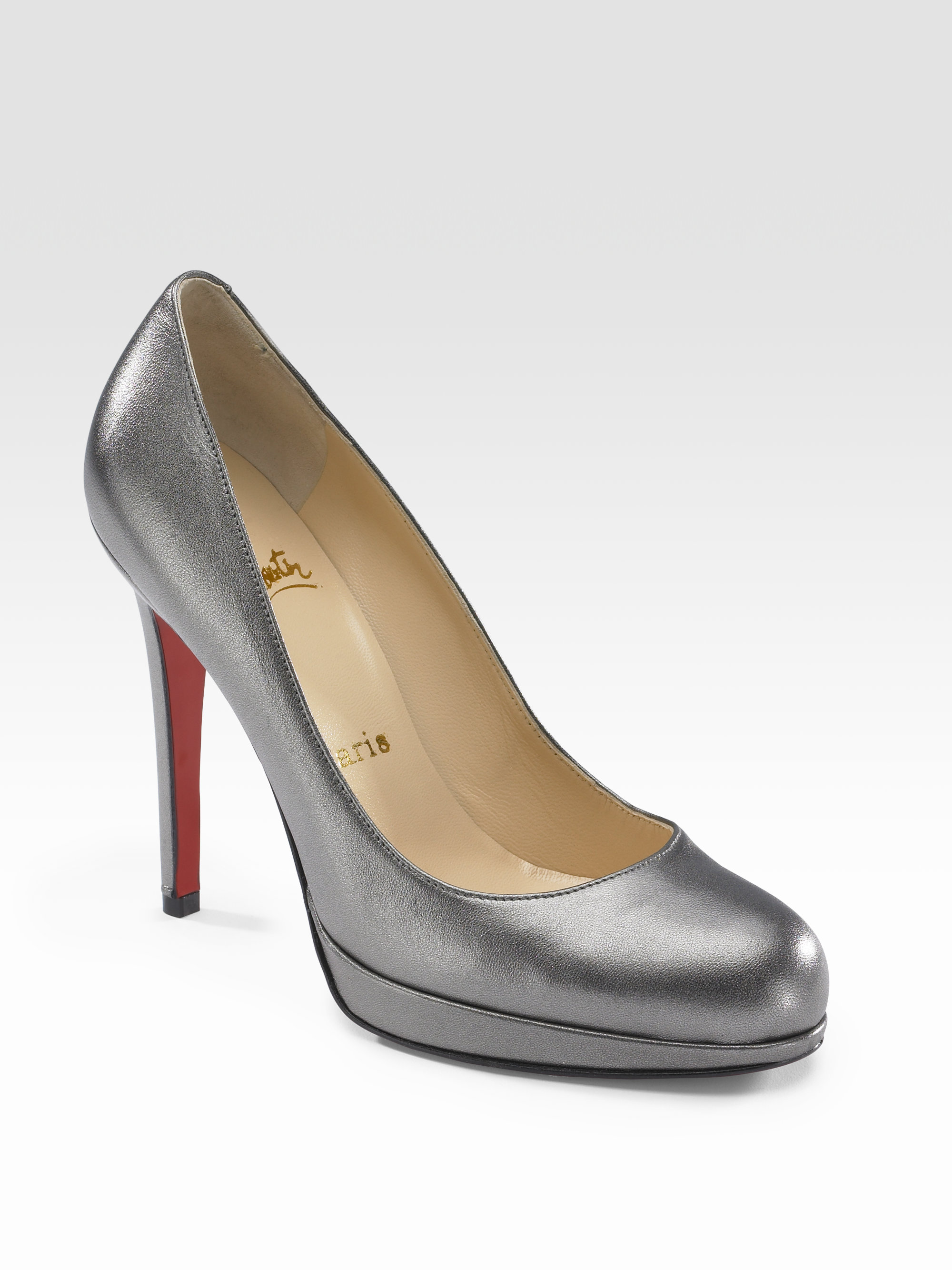 Christian louboutin New Simple Pumps in Gray (pewter) | Lyst