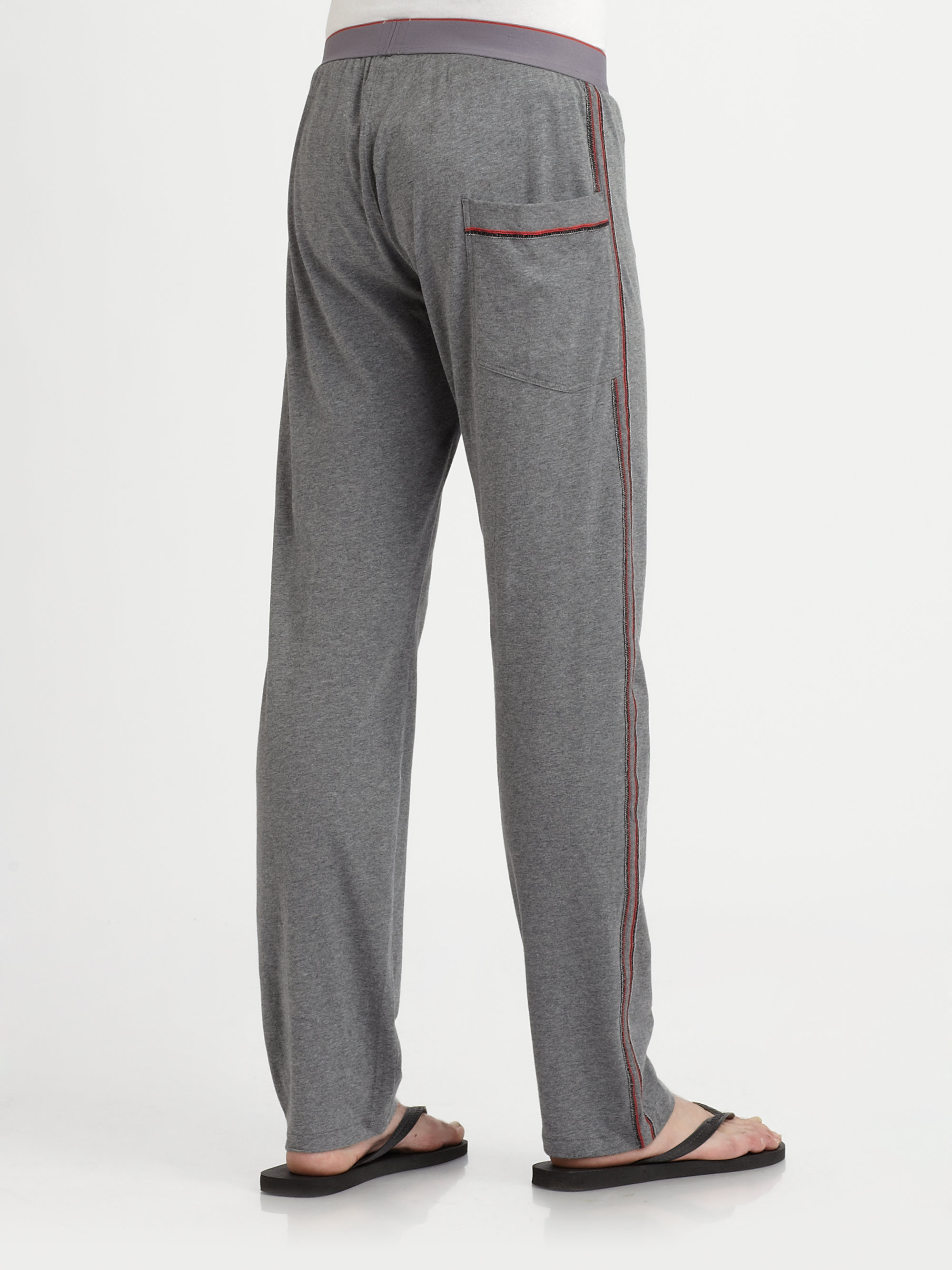Diesel Cotton Lounge Pants in Gray for Men (charcoal) | Lyst