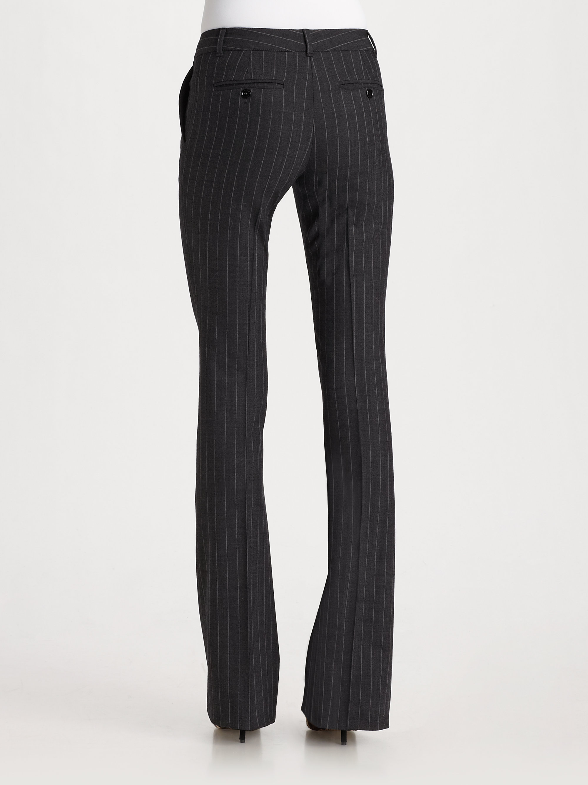 pinstripe flare jeans