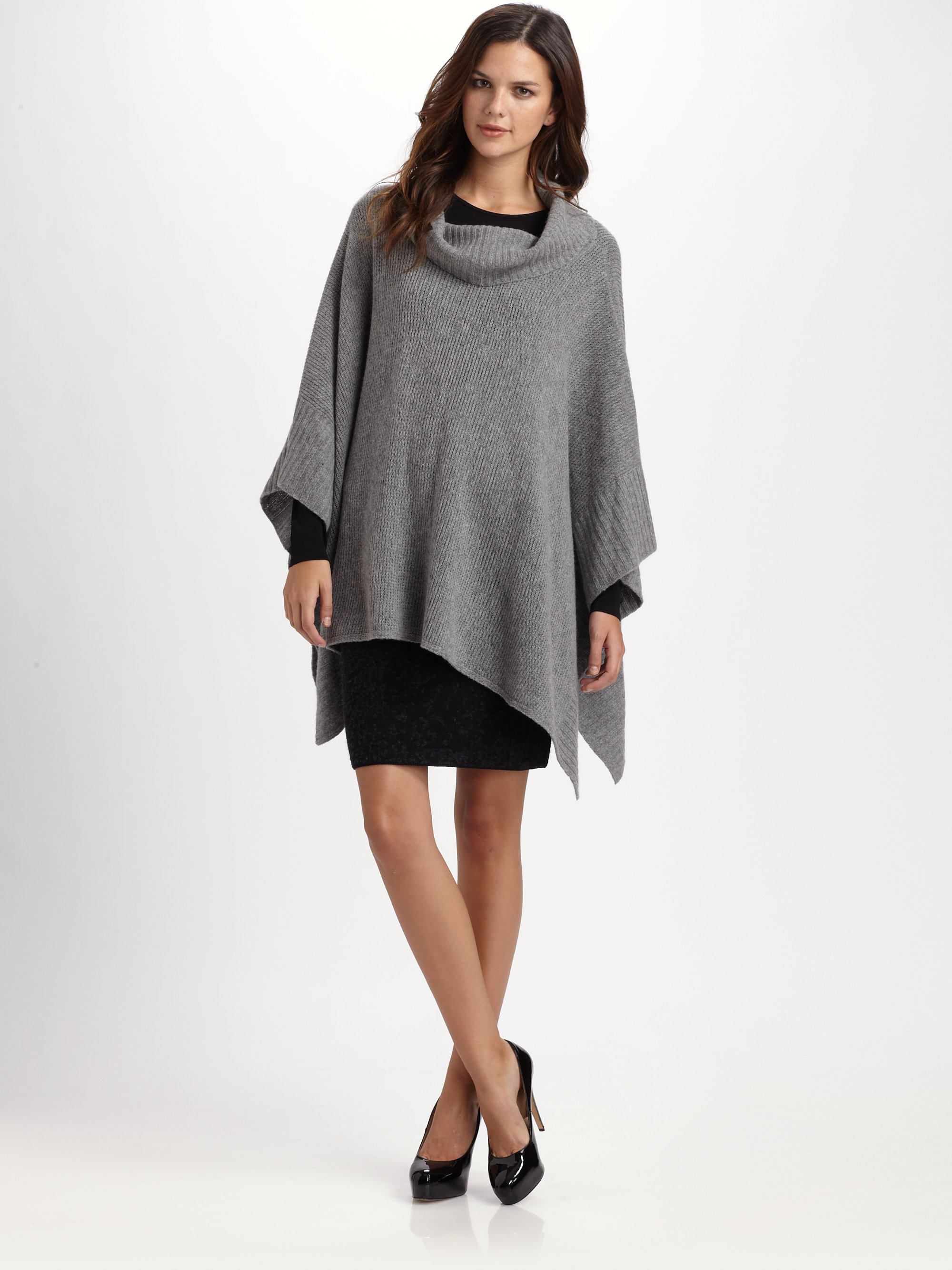wool and cashmere poncho