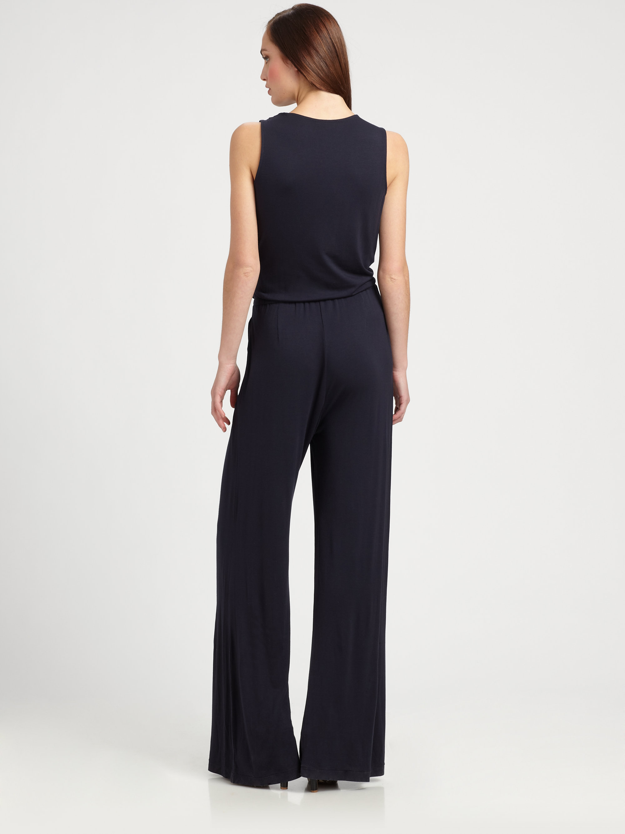 tahari jumpsuit navy